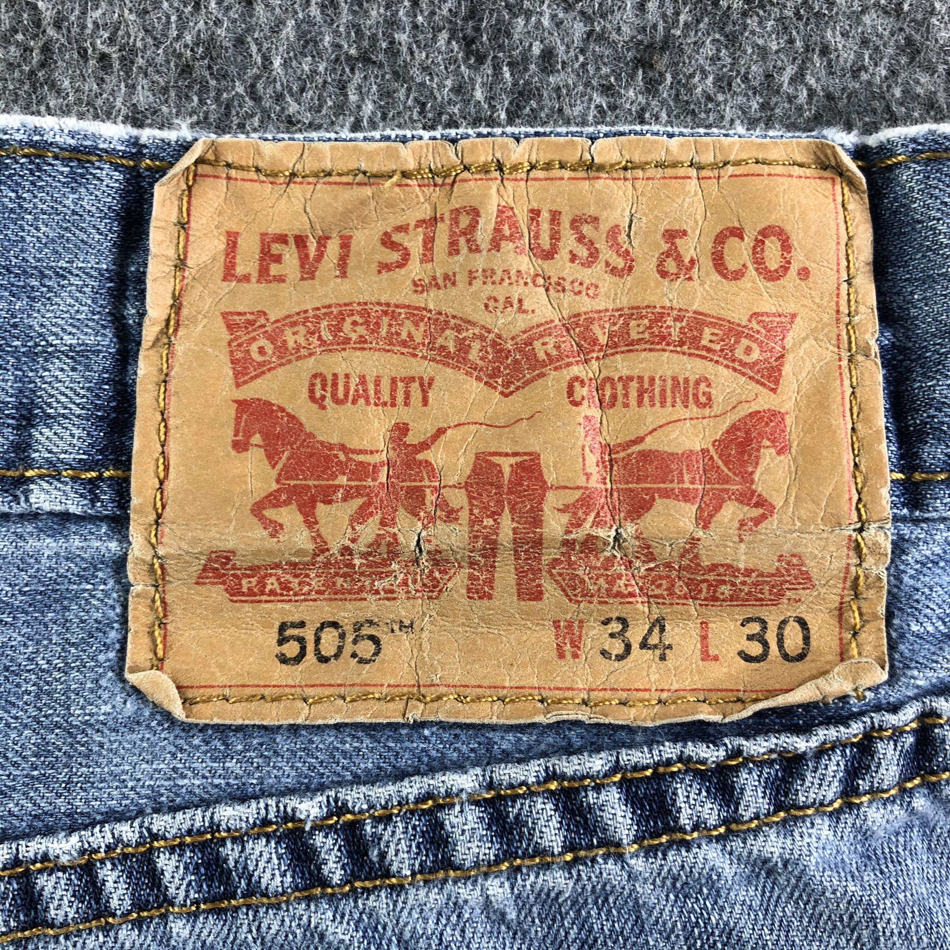 Levi's Vintage Blue Wash Levis 505 Jeans-J4402 Size US 34 / EU 50 - 5 Thumbnail