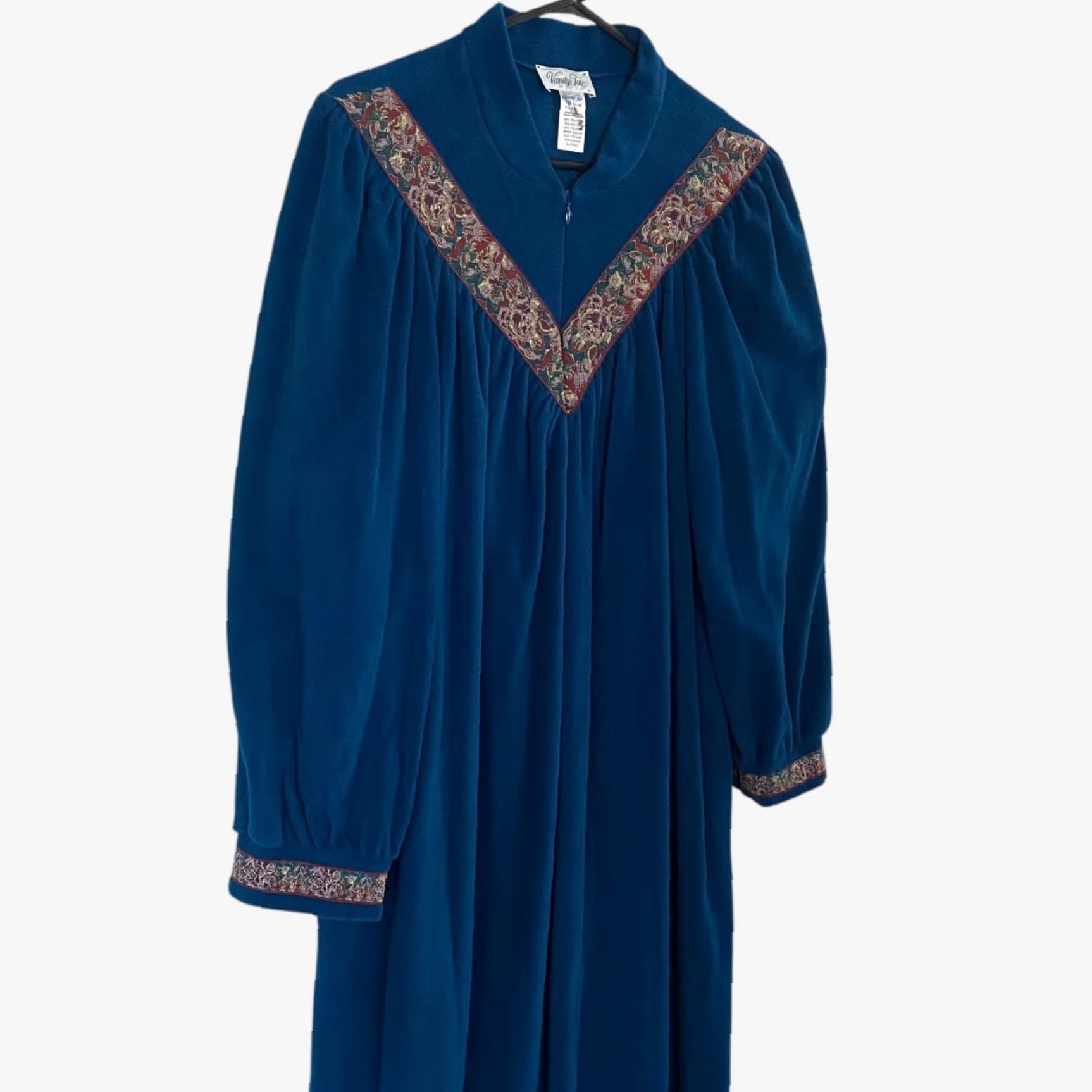 Vintage VINTAGE Vanity Fair Robe Nightgown FullLength Blue Women's L Sleepwear New Size ONE SIZE - 4 Thumbnail