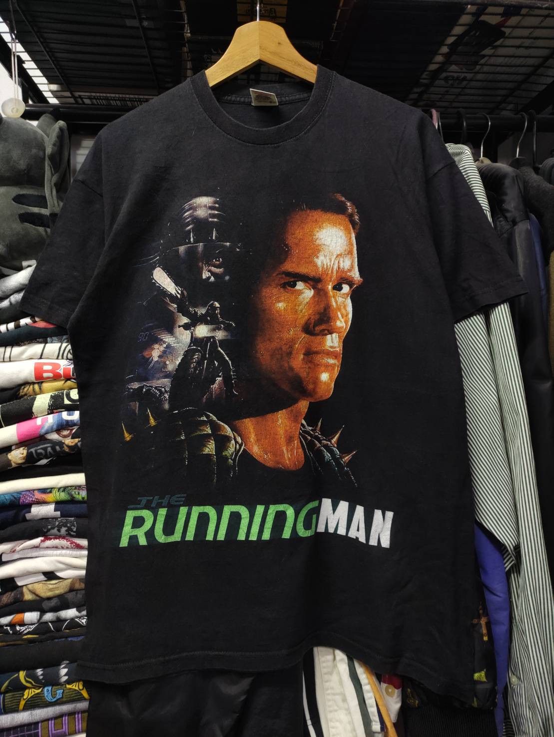 Vintage Vtg The Running Man Arnold Schwarzenegger Movie Promo T-Shir Size US M / EU 48-50 / 2 - 2 Thumbnail