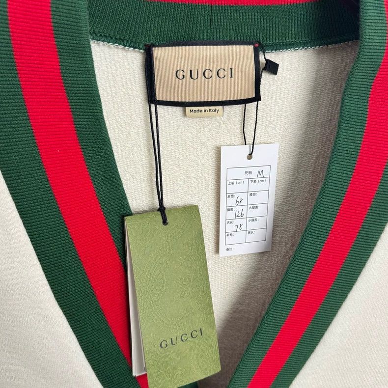 Gucci Gucci FW23 red and green stripe double G small logo cardiga Size US L / EU 52-54 / 3 - 2 Thumbnail