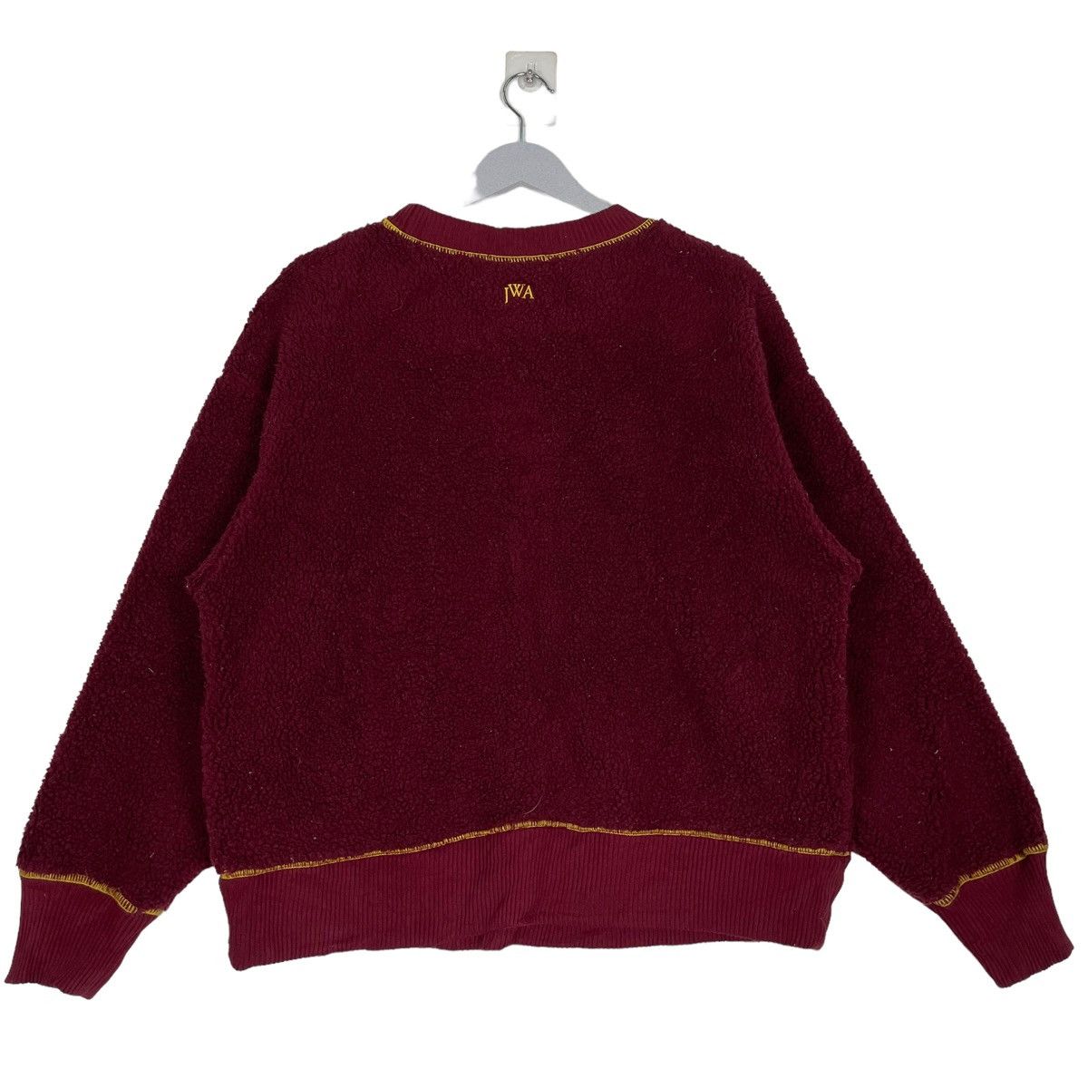 JW Anderson × Uniqlo 💥JW ANDERSON DEEPILE MAROON CREWNECK PULLOVER Size US M / EU 48-50 / 2 - 8 Thumbnail