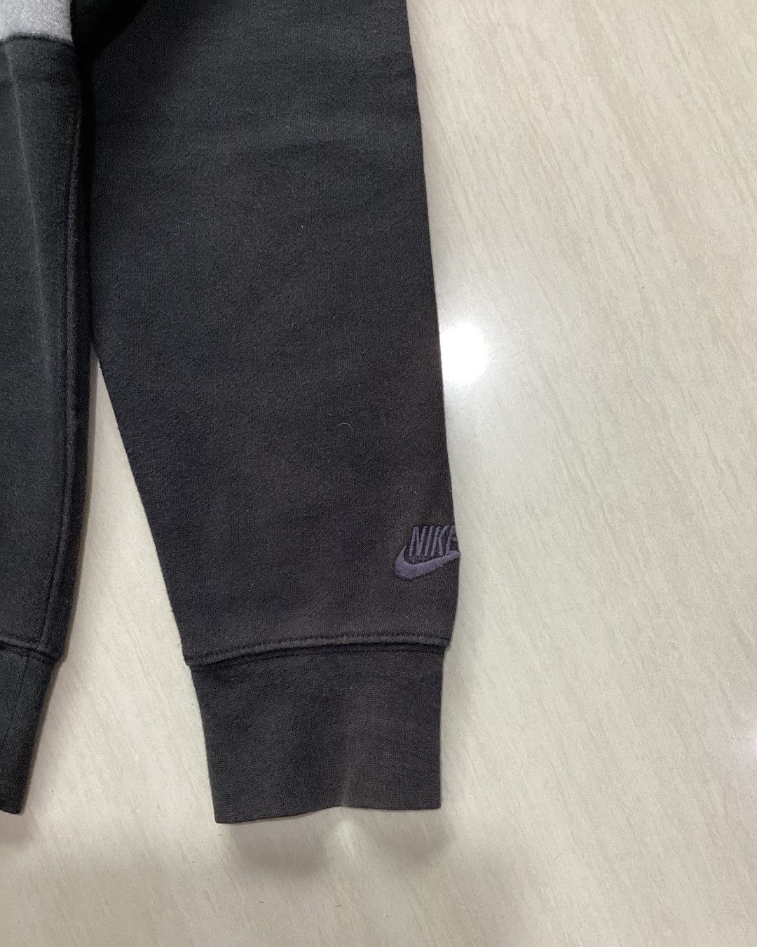 Nike Nike Early 2000s Y2K Color Block Henley Hoodie Black Grey Size US M / EU 48-50 / 2 - 4 Thumbnail