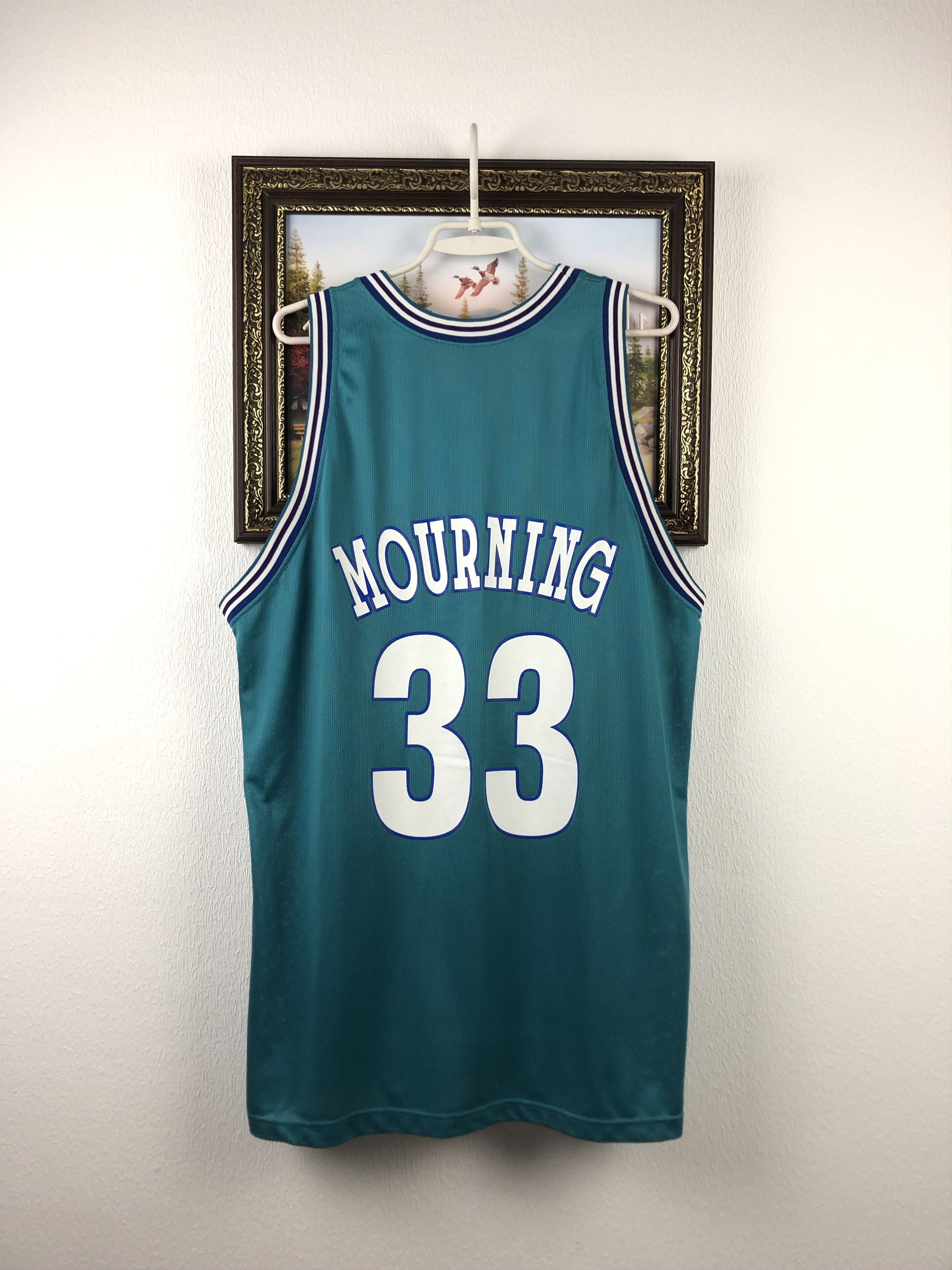 Champion Vintage Mourning Charlotte Hornets Jersey Champion Shirt Size US XL / EU 56 / 4 - 11 Thumbnail