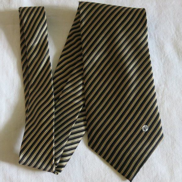 Versace Versace Handmade Classic V2 Stripe Silk Neck Tie Size ONE SIZE - 3 Thumbnail