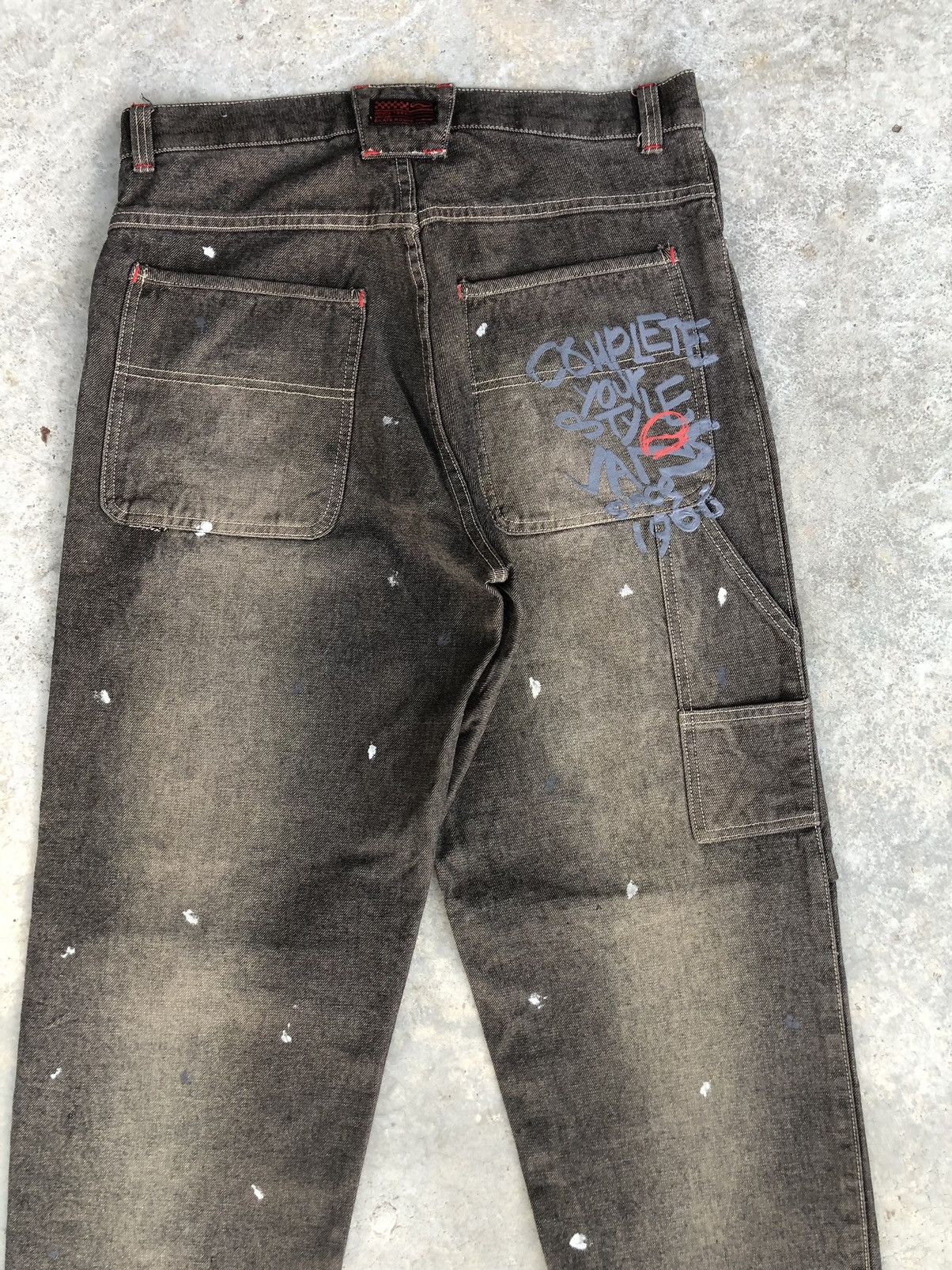Vintage Baggy Jeans Vans Distressed Jeans Hip Hop Carpenter Size US 32 / EU 48 - 8 Thumbnail
