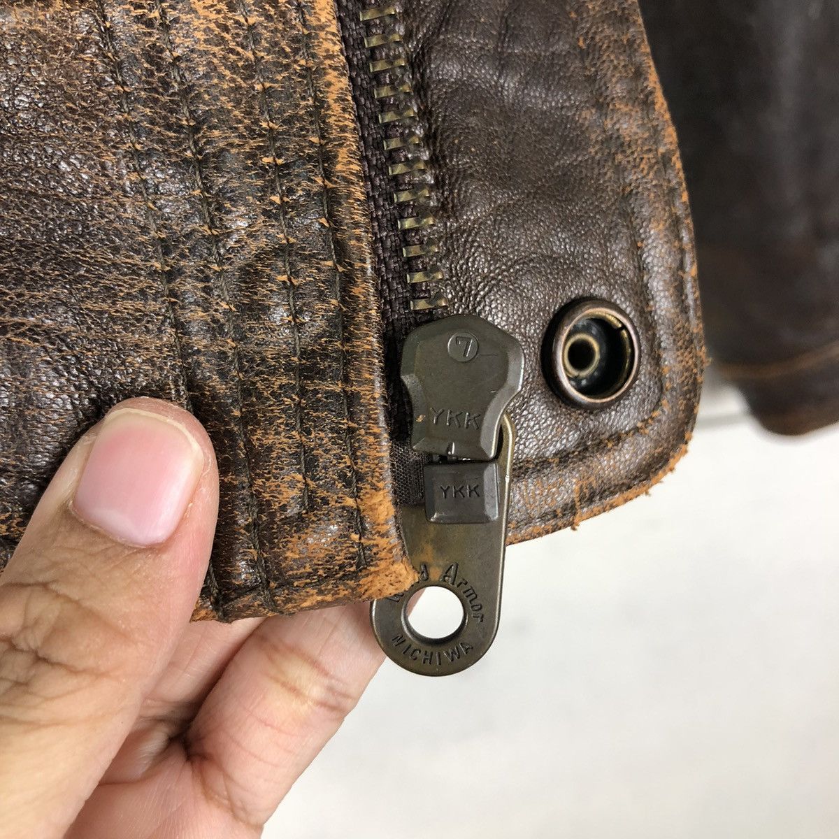 Japanese Brand 🔥Vtg Leather Jacket Wind Armor Mink Fur Collar Issey Miyake Size US L / EU 52-54 / 3 - 16 Thumbnail