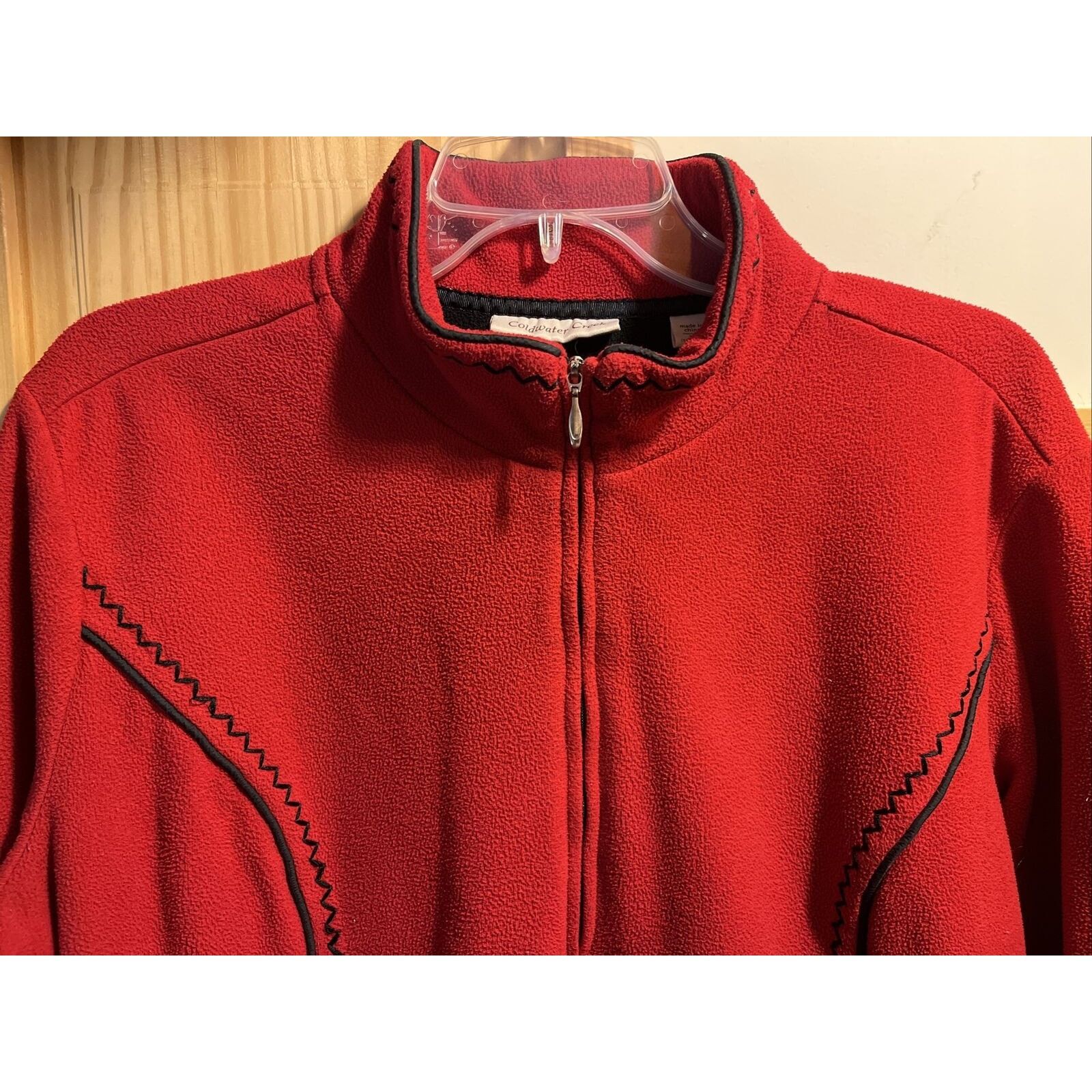 Coldwater Creek Coldwater Creek Womens 1X Red LS Zip Polyester Fleece Jacket Size XXL / US 16-18 / IT 52-54 - 4 Thumbnail