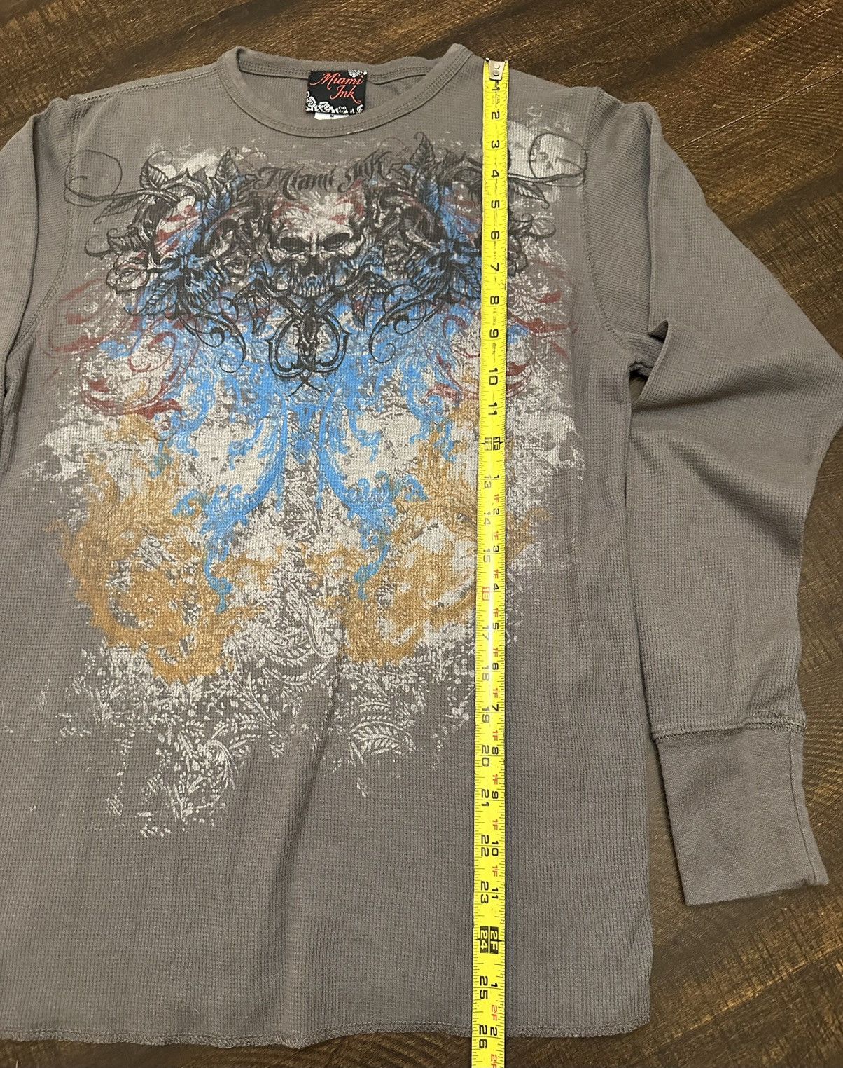 Other Vintage Miami Ink L/S Thermal Mens Med GrayGraphic Print Y2K Size US M / EU 48-50 / 2 - 5 Thumbnail