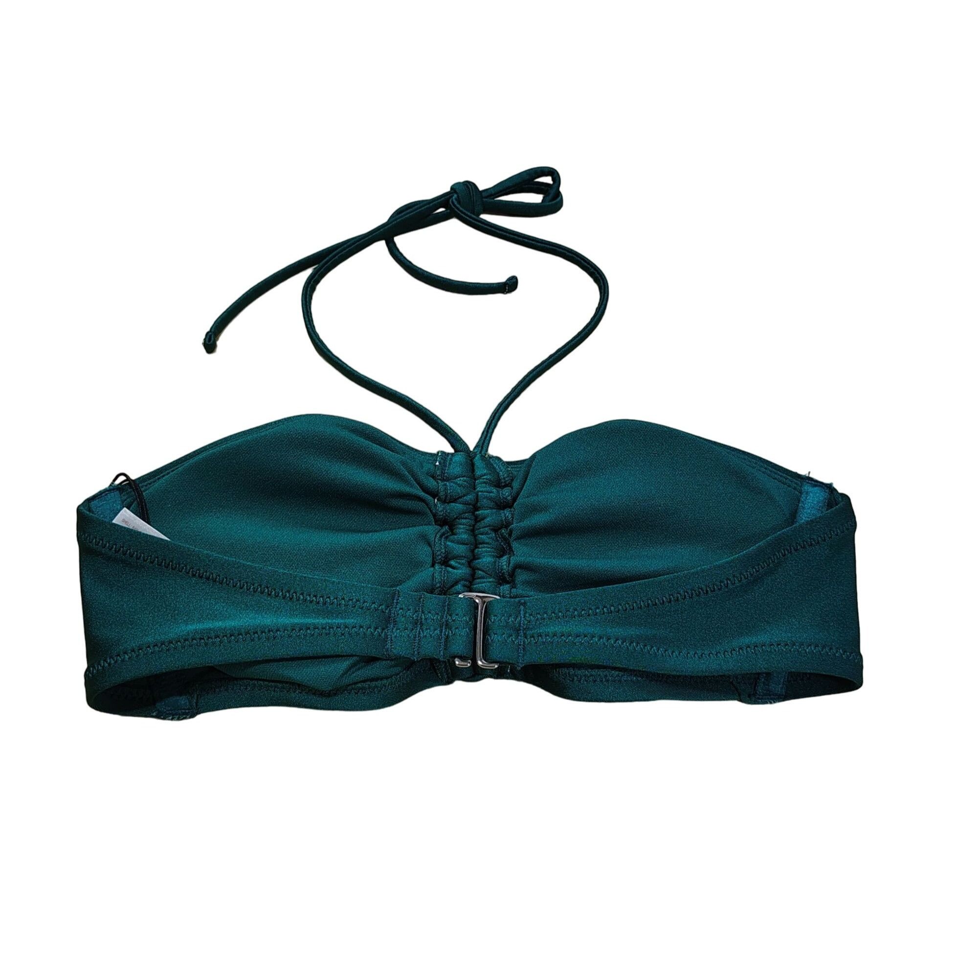 Other Shade & Shore - Women's Shirred Front Halter Bandeau Bikini Size ONE SIZE - 4 Thumbnail