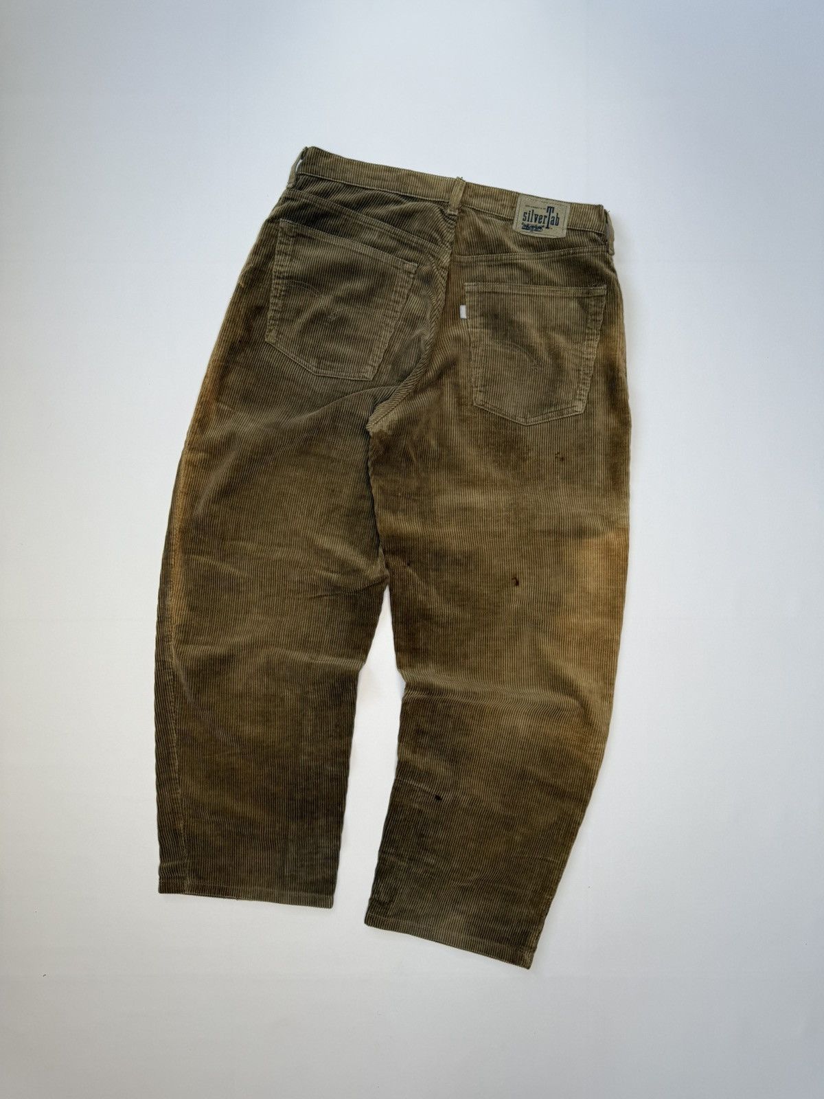 Levi's Vintage 90s Silvertab Baggy Brown Corduroy Size US 33 - 2 Thumbnail
