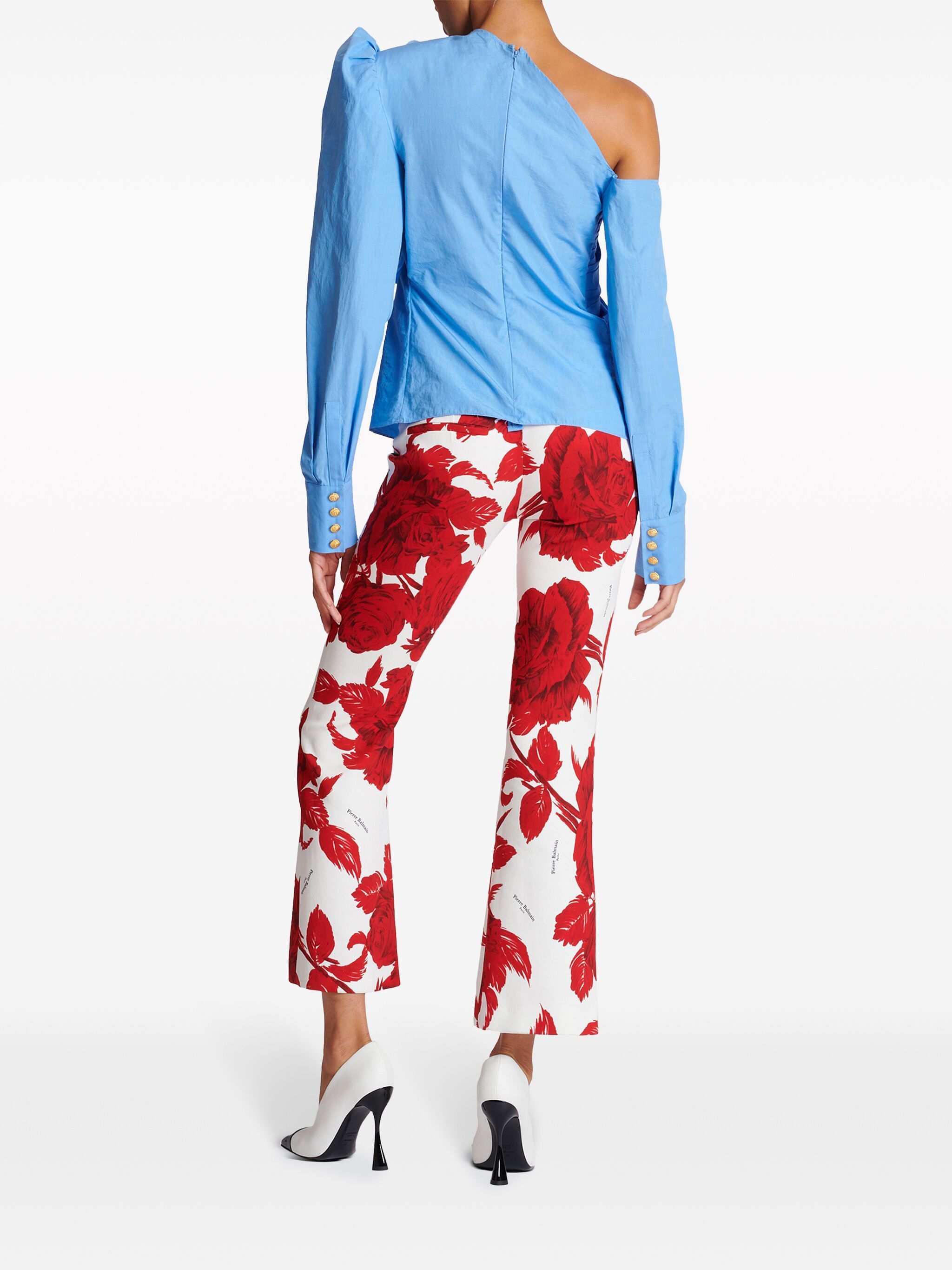 Balmain o1s1wg110125 Blouse in Light Blue Size XS / US 0-2 / IT 36-38 - 4 Thumbnail