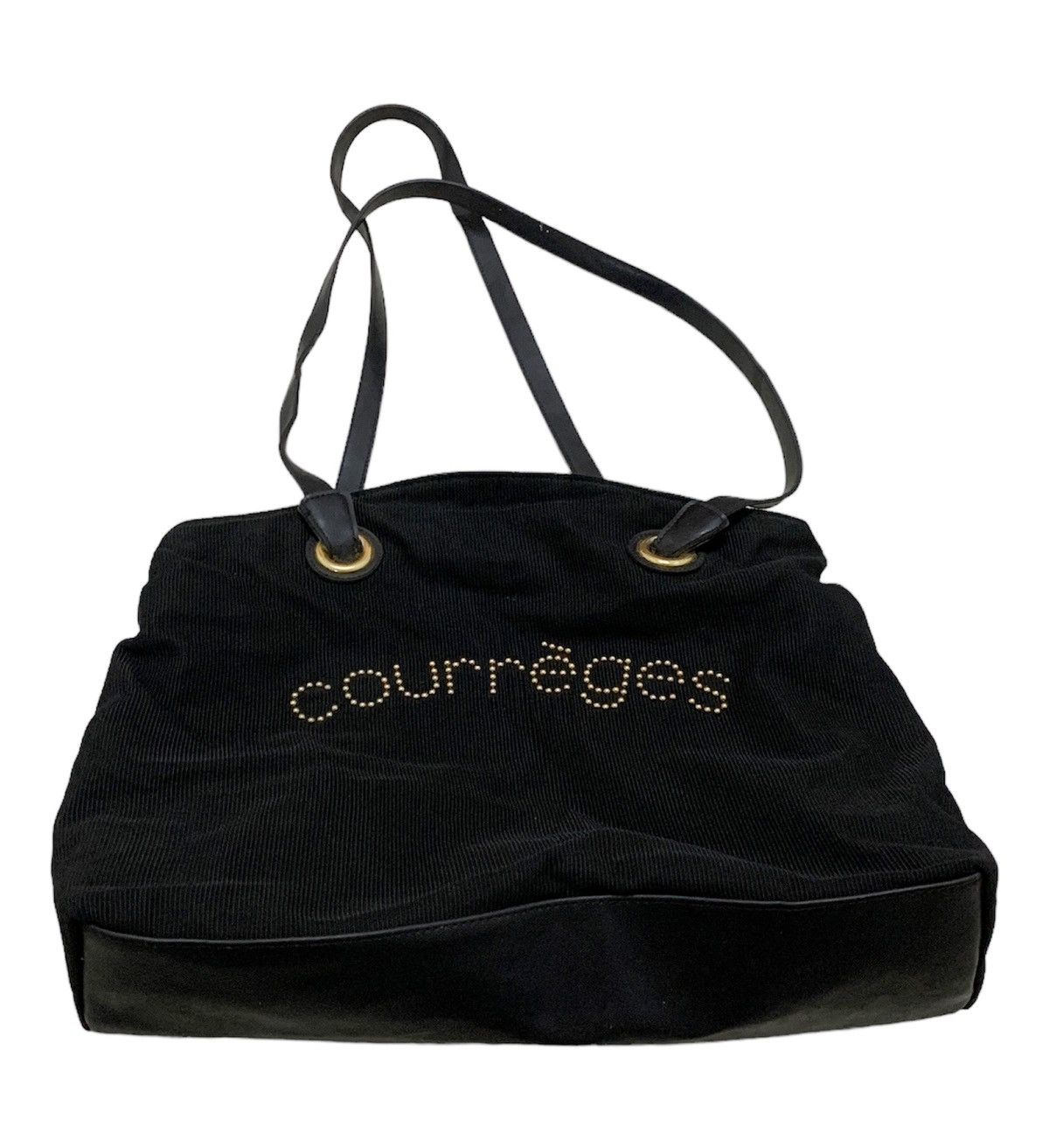 Andre Courreges × Courreges × Designer COURREGES HOMME PARIS CORDUROY/LEATHER HANDBAG Size ONE SIZE - 2 Thumbnail