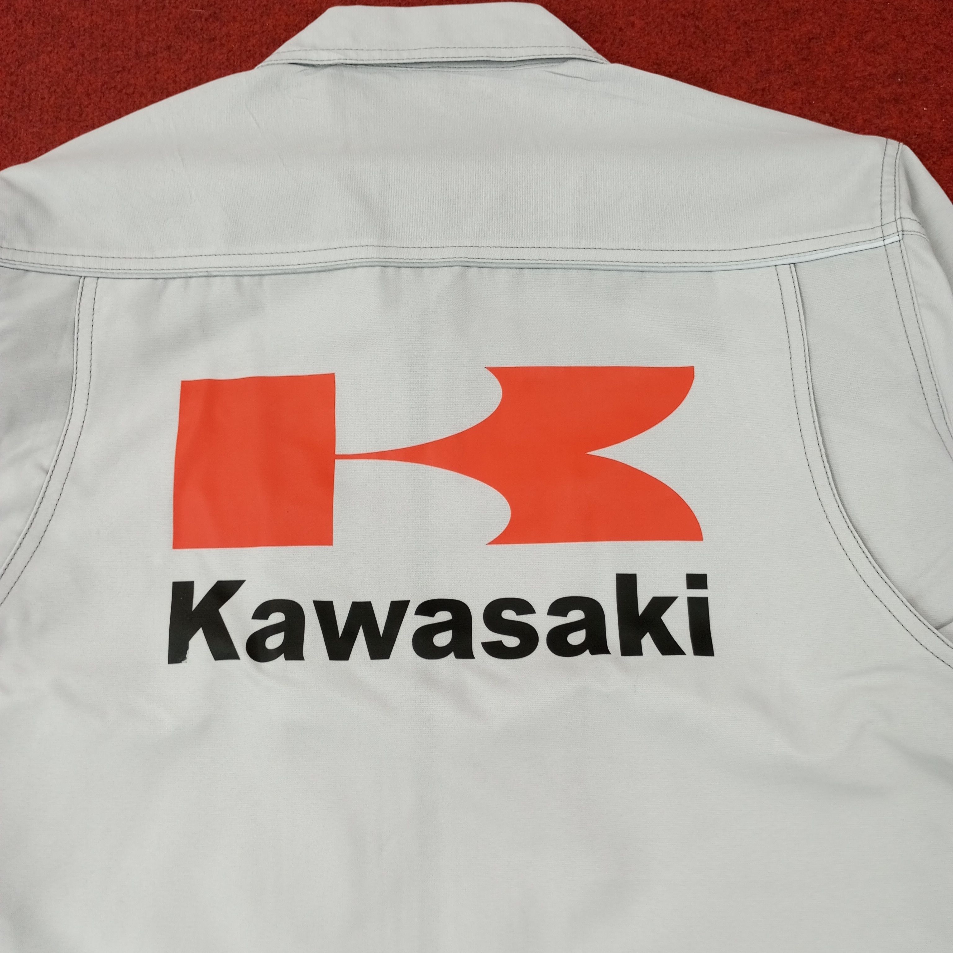Japanese Brand × Vintage Kawasaki Japanese Motorsports Custom Jacket c232n19 Size US M / EU 48-50 / 2 - 2 Thumbnail