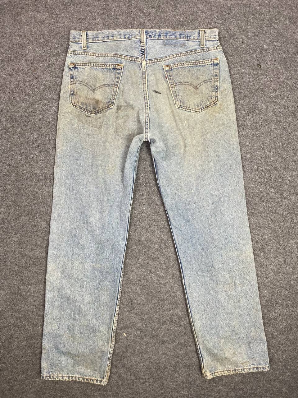 Levi's vintage levis 501 slightly distressed denim nice design Size US 36 / EU 52 - 1 Thumbnail