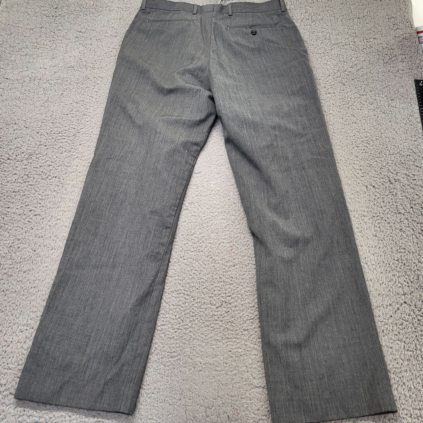Banana Republic Banana Republic Dress Pants Men 36 Slim Charcoal Grey 100% Wool Hook & Eyelet Slit Pockets Zipper Flat Front Size US 36 / EU 52 - 3 Thumbnail