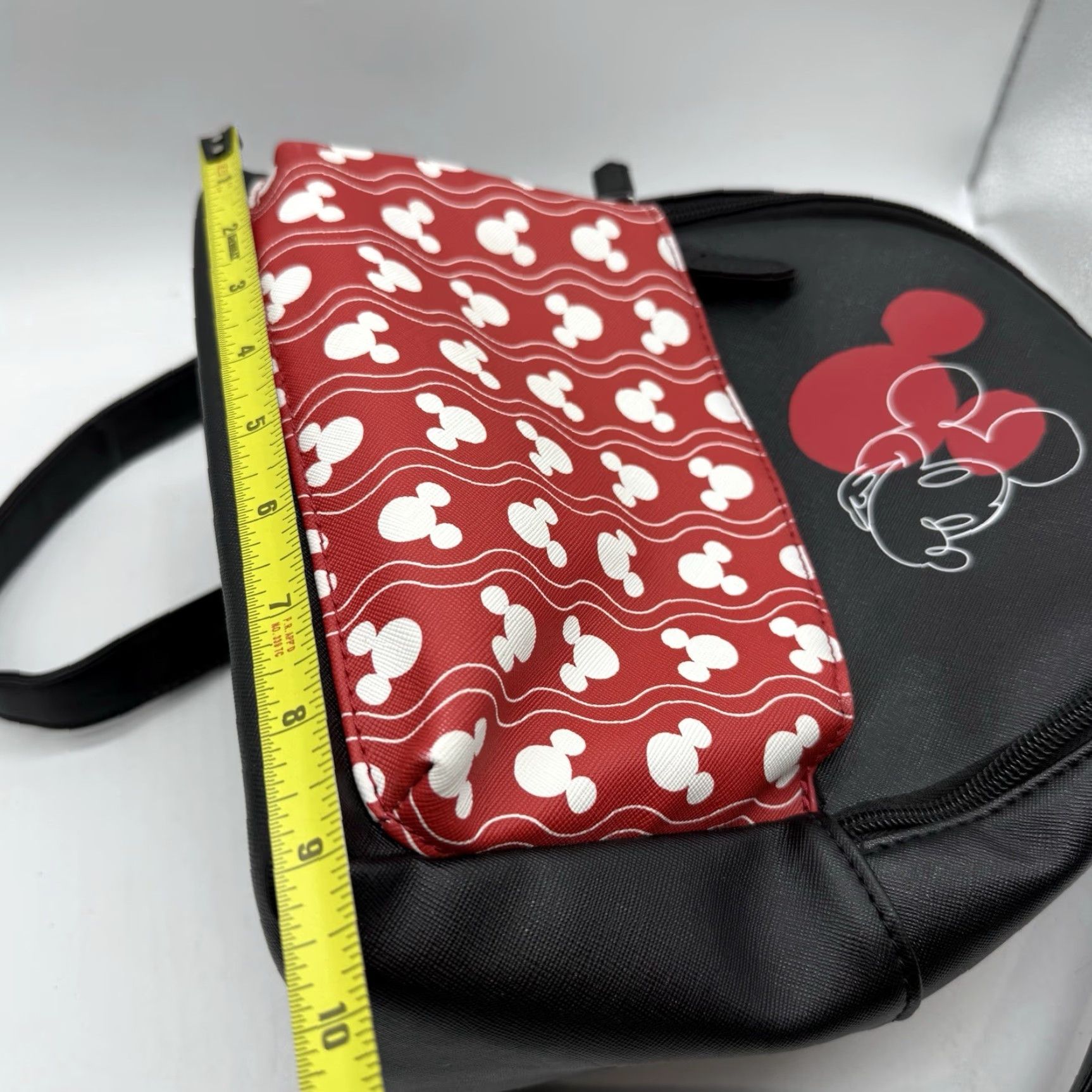 Disney DANIELLE NICOLE Mickey Mouse Mini Backpack Black Red By “DANI” Womens Small Bag, Polyurethane, Zebra? Size ONE SIZE - 2 Thumbnail