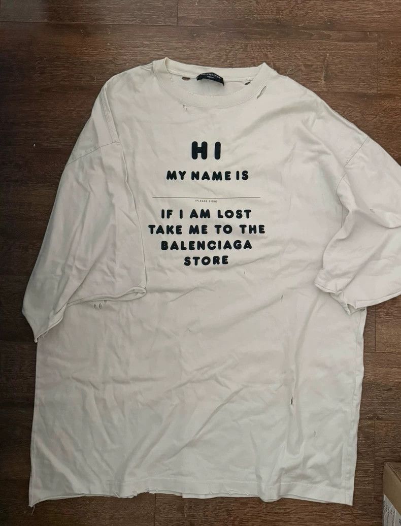 Balenciaga Balenciaga Ripped Short Sleeve Size US S / EU 44-46 / 1 - 1 Thumbnail
