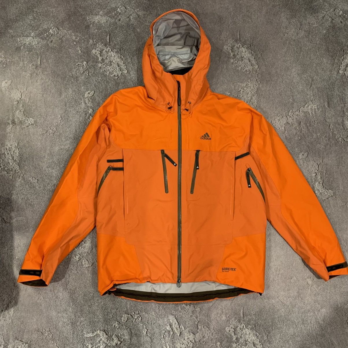 Adidas × Goretex Adidas Gore tex Orange Rain Jacket Size L | Grailed