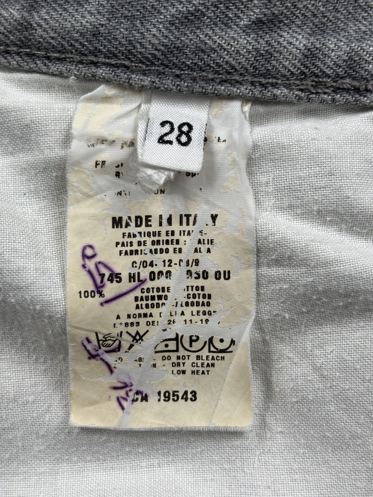 Helmut Lang 1999 Grey Sanded Denim Jeans Size US 28 / EU 44 - 9 Thumbnail