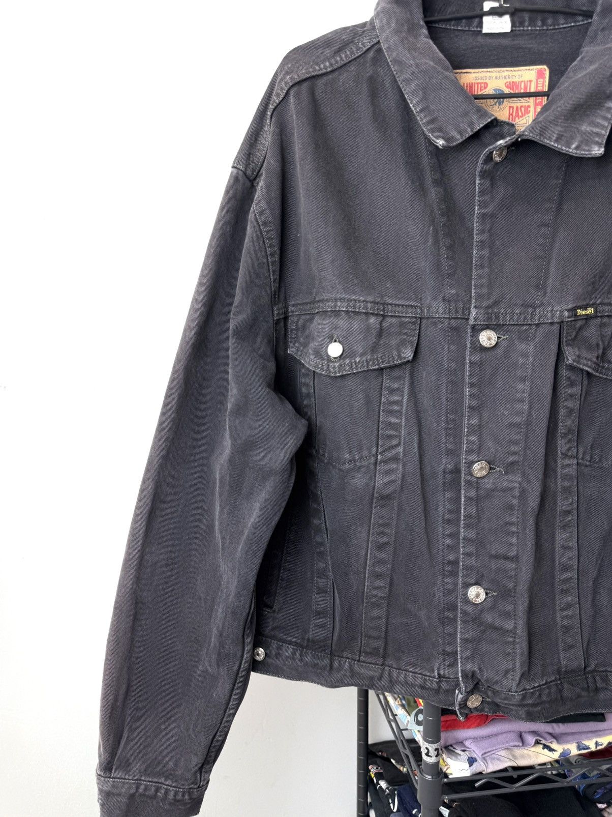 Diesel 💥Rare! Vintage Diesel Denim Jacket Archive Leather Patch Size US XXL / EU 58 / 5 - 6 Thumbnail