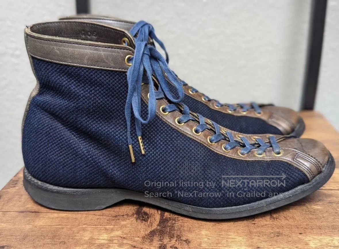 Clinch Boots CLINCH x NITEKLUB Indigo Sashiko Boxing Boots. Size US 9.5 / EU 42-43 - 3 Thumbnail