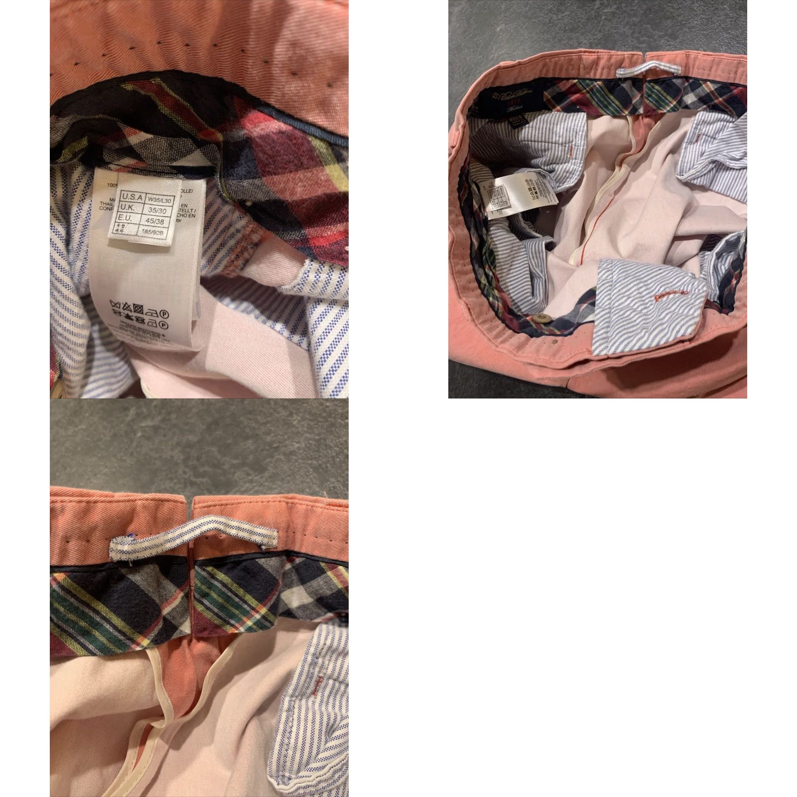 Brooks Brothers Brooks Brothers Mens Spring Pink Dress Pants 35x30 Size US 35 - 8 Thumbnail