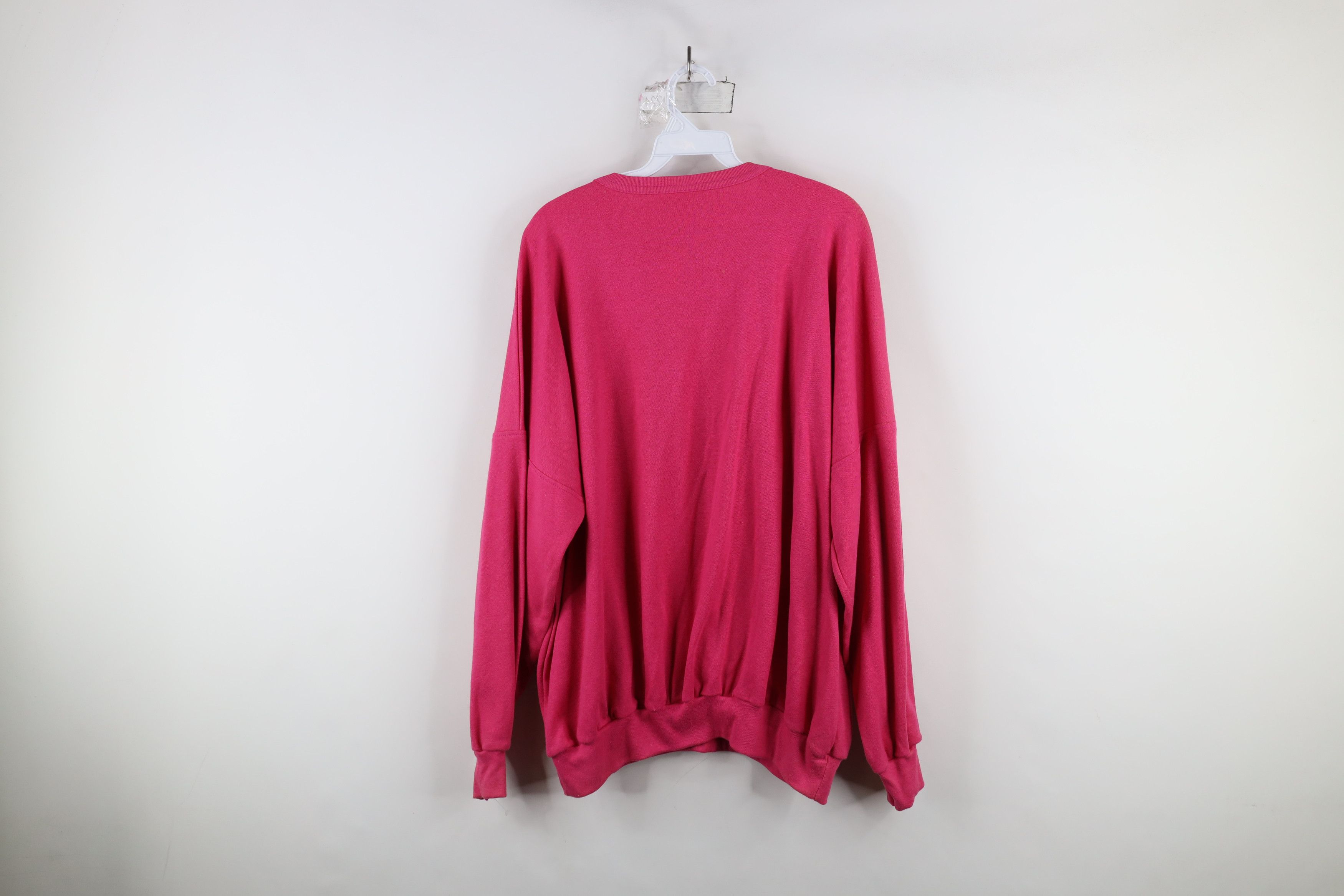 Vintage Deadstock Vintage 90s Stretwear Crewneck Sweatshirt Pink USA Size 3XL / US 20-22 - 13 Thumbnail