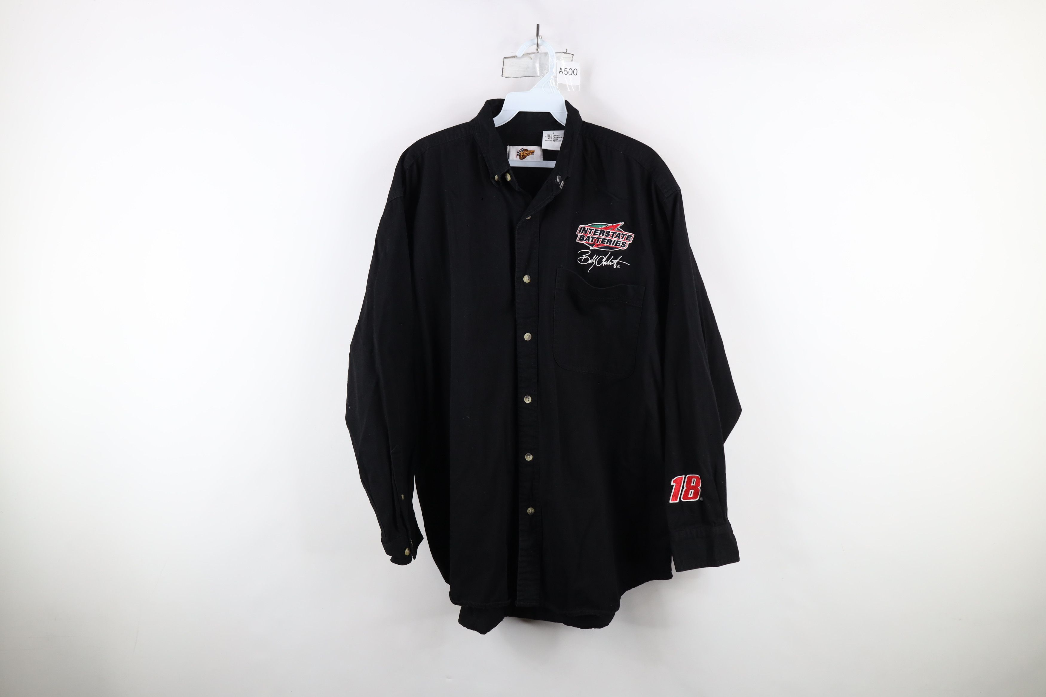 Vintage Vintage 90s NASCAR Batteries Bobby Labonte Button Shirt Size US L / EU 52-54 / 3 - 1 Thumbnail