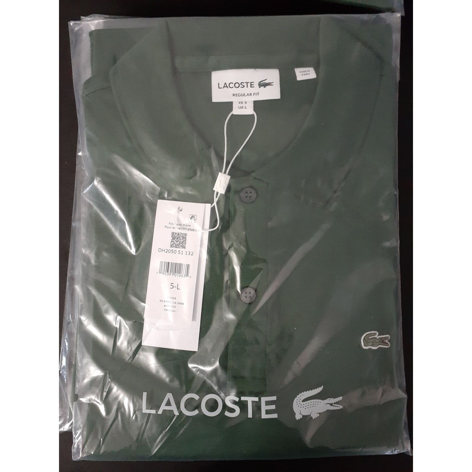 Lacoste Lacoste Mens Pima Jersey Interlock Regular Fit Polo Green L Size US L / EU 52-54 / 3 - 2 Thumbnail
