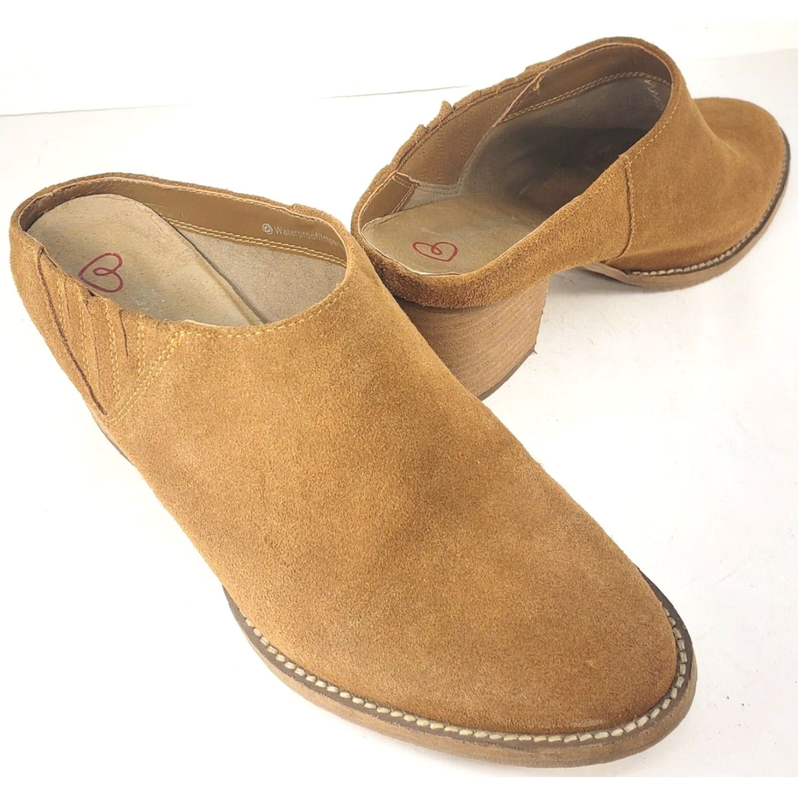 Blondo Blondo NORWICH Mule Waterproof Suede Block Heel Brown Women's Size 8M Boot Look Size US 8 / IT 38 - 2 Thumbnail