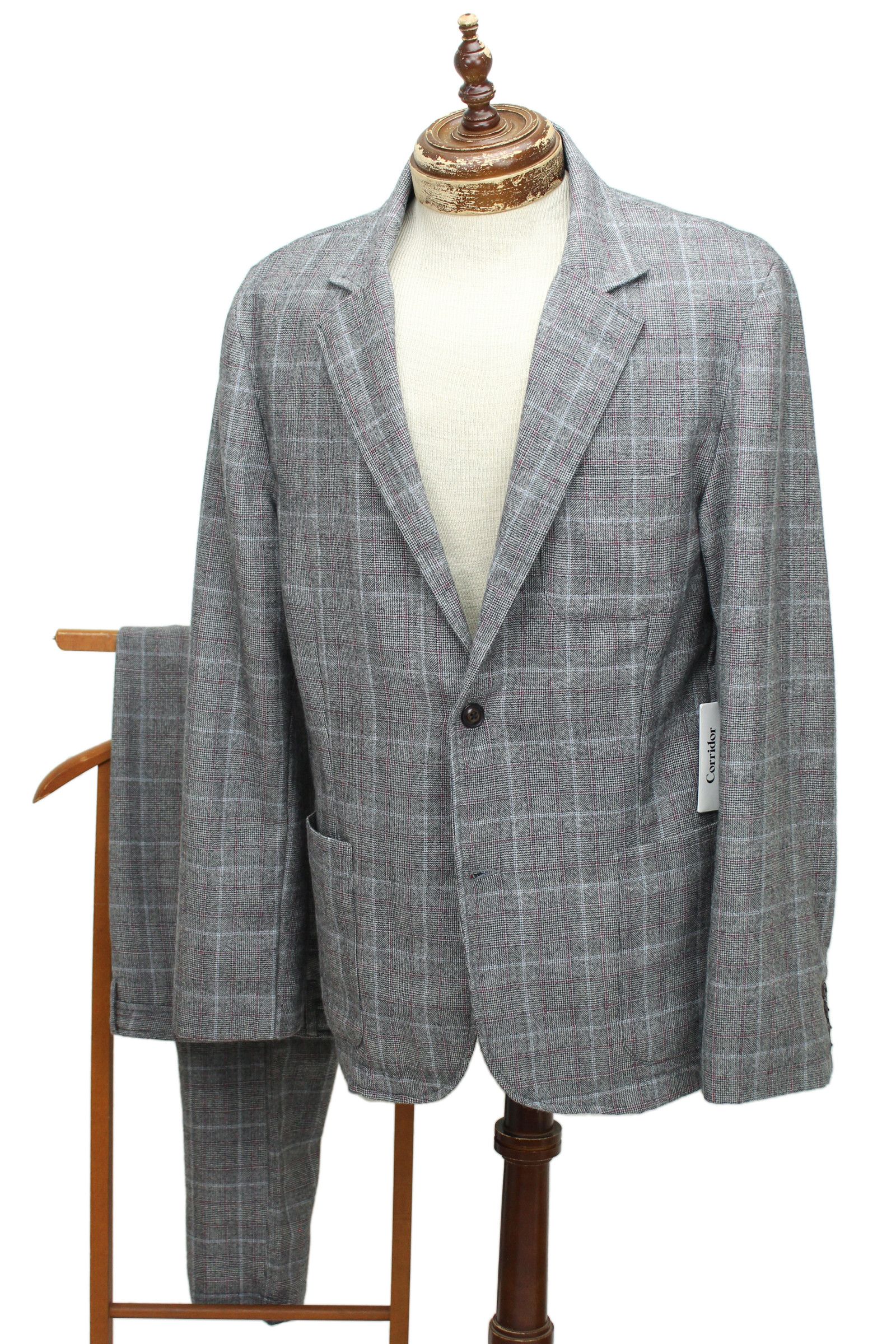 Corridor NEW Glencheck Wool Flannel Lined Blazer & Trousers Size 46R - 1 Thumbnail