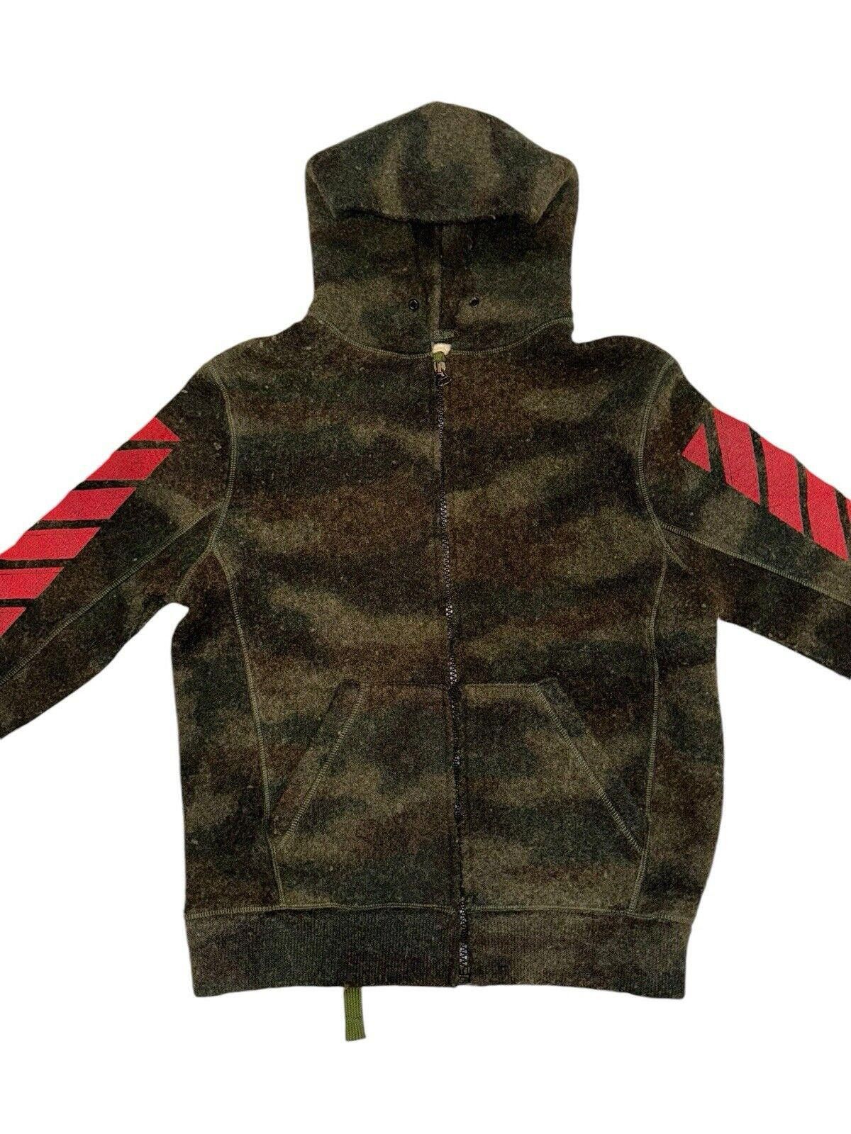 Designer Off-White Virgil Abloh Camouflage Full Zip Hoodie Jacket M Size US 32 / EU 48 - 3 Thumbnail