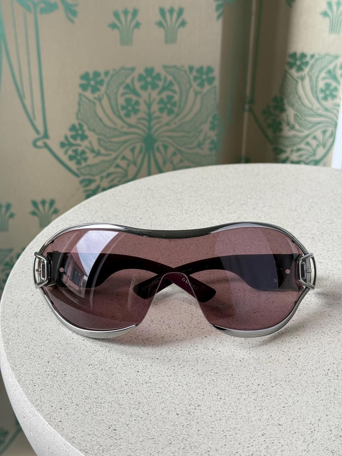 Gucci Gucci Sunglasses Buckle Shield Mask Oversized GG 2738/S Size ONE SIZE - 3 Thumbnail