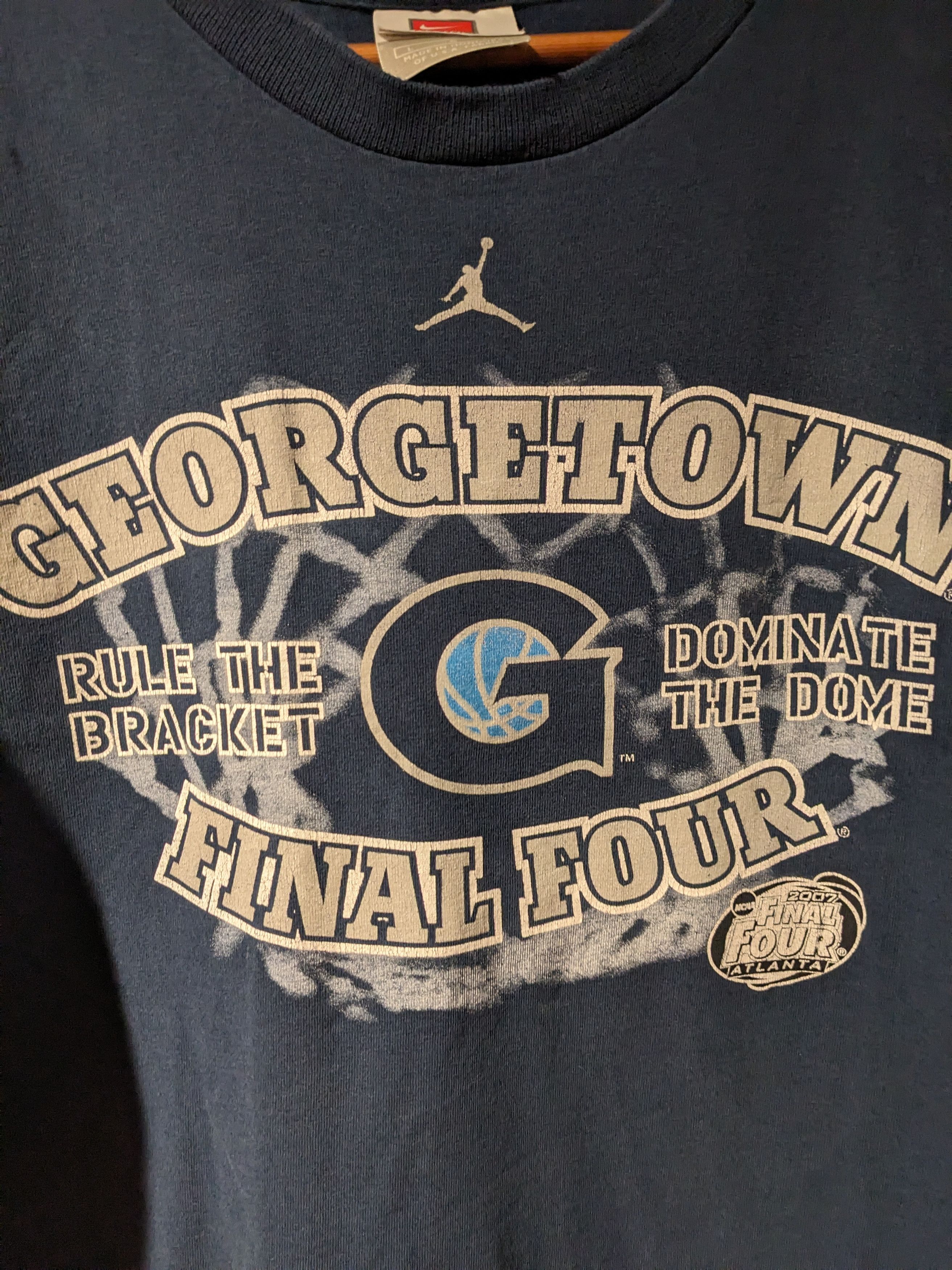 NCAA Vintage 2007 Georgetown Bull Dogs Final Four Atlanta T-Shirt Size US L / EU 52-54 / 3 - 2 Thumbnail