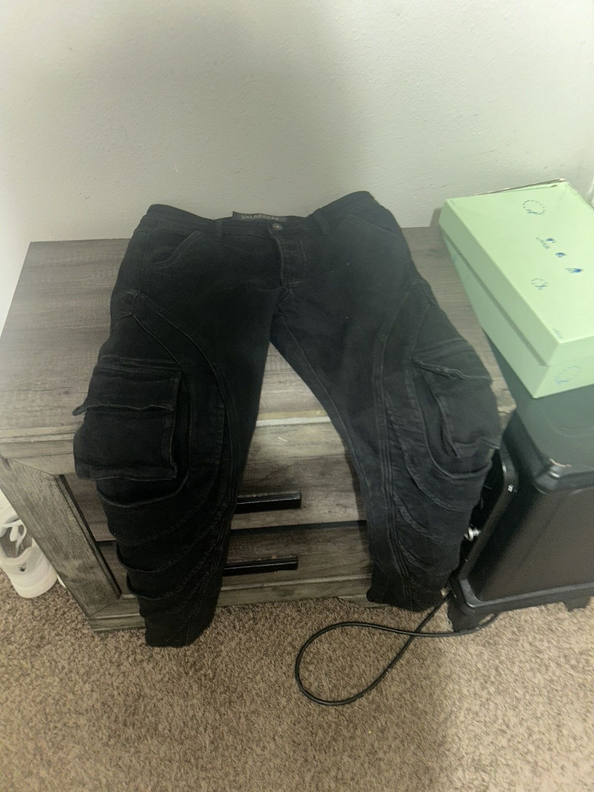 Valabasas Valabasas “Jett” Cargo Skinny Jeans (Black) Size US 32 / EU 48 - 3 Thumbnail