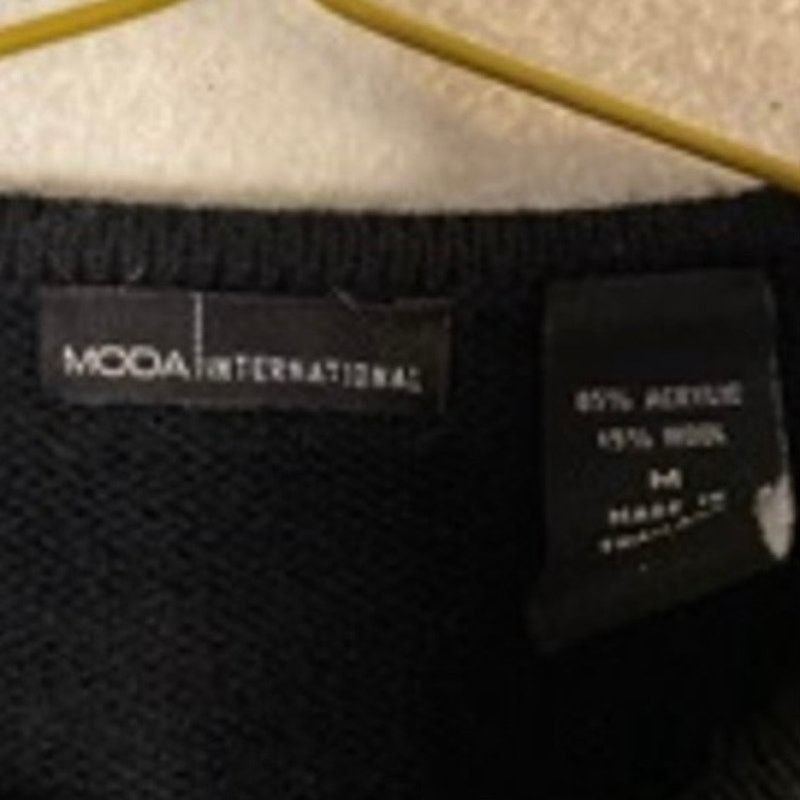 Other Preppy Y2K Black Blue Argyle Cardigan Moda International M Size M / US 6-8 / IT 42-44 - 3 Thumbnail