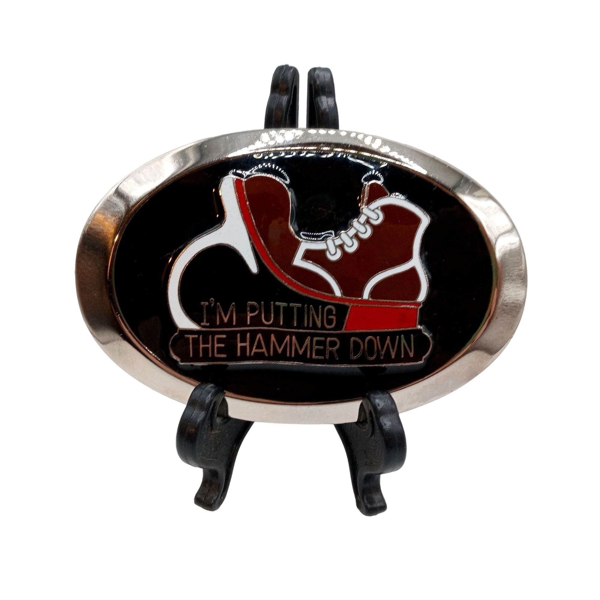 Other Putting The Hammer Down Belt Buckle Vintage Trucker Western Size ONE SIZE - 1 Thumbnail
