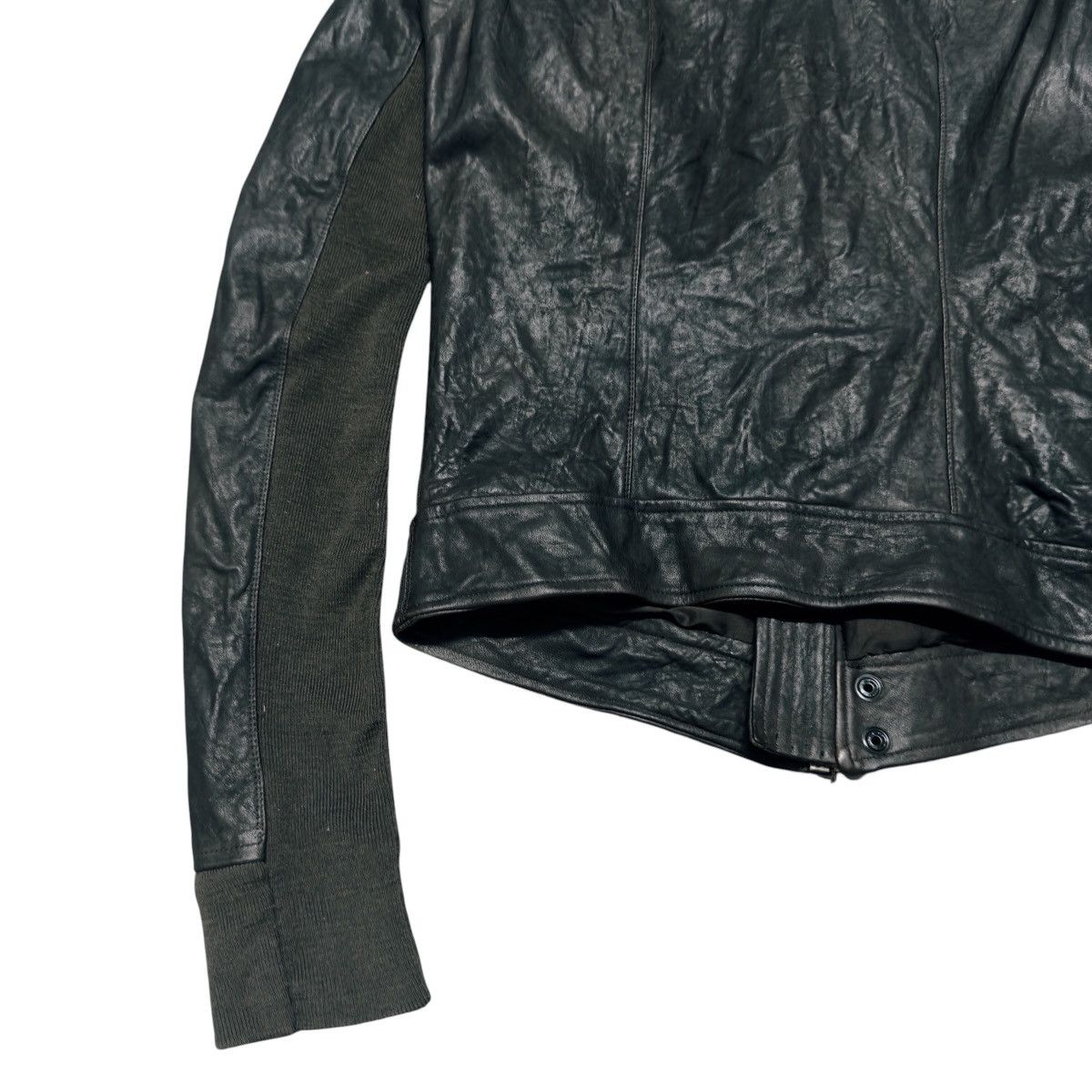 Rick Owens SAMPLE Campioni Rick Owens Bitter Hybrid Leather Jacket Size US S / EU 44-46 / 1 - 10 Thumbnail