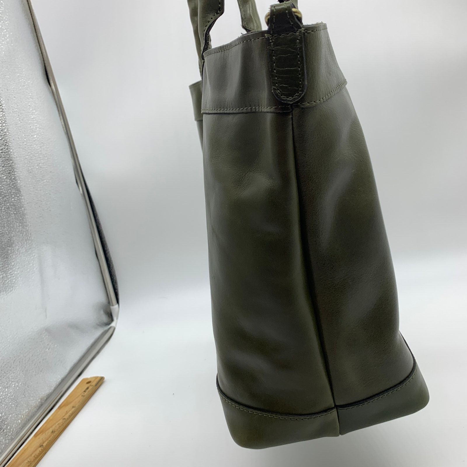 Other Patricia Nash Convertible Leather Mallory Tote Soft Olive Size ONE SIZE - 7 Thumbnail