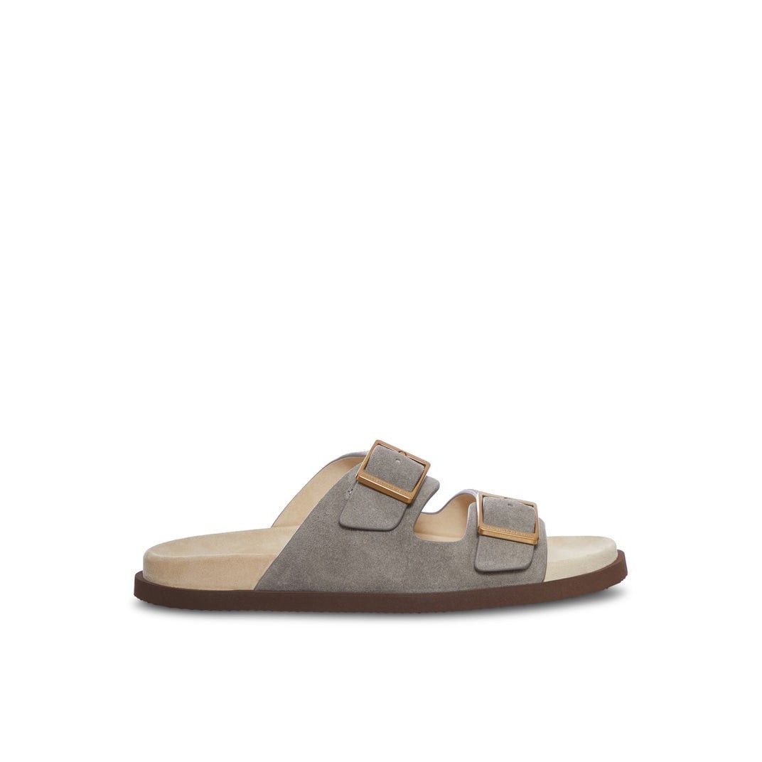 Brunello Cucinelli BRUNELLO CUCINELLI Gray Suede Slide Sandals New & Authentic Size US 9 / EU 42 - 1 Thumbnail