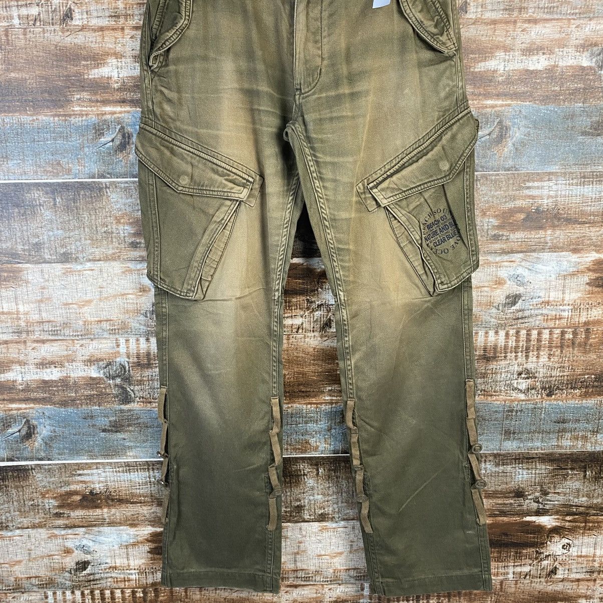 Japanese Brand DL Back Sound Green Cargo Multipocket Pants #C955 Size US 30 / EU 46 - 3 Thumbnail