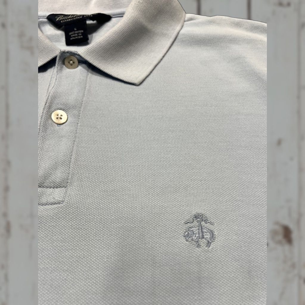 Brooks Brothers BROOKS BROTHERS 1818 Polo Shirt Striped Short Sleeve Light Blue L Mens Size L Blue 1818 Performance Original Fit Size US L / EU 52-54 / 3 - 1 Thumbnail