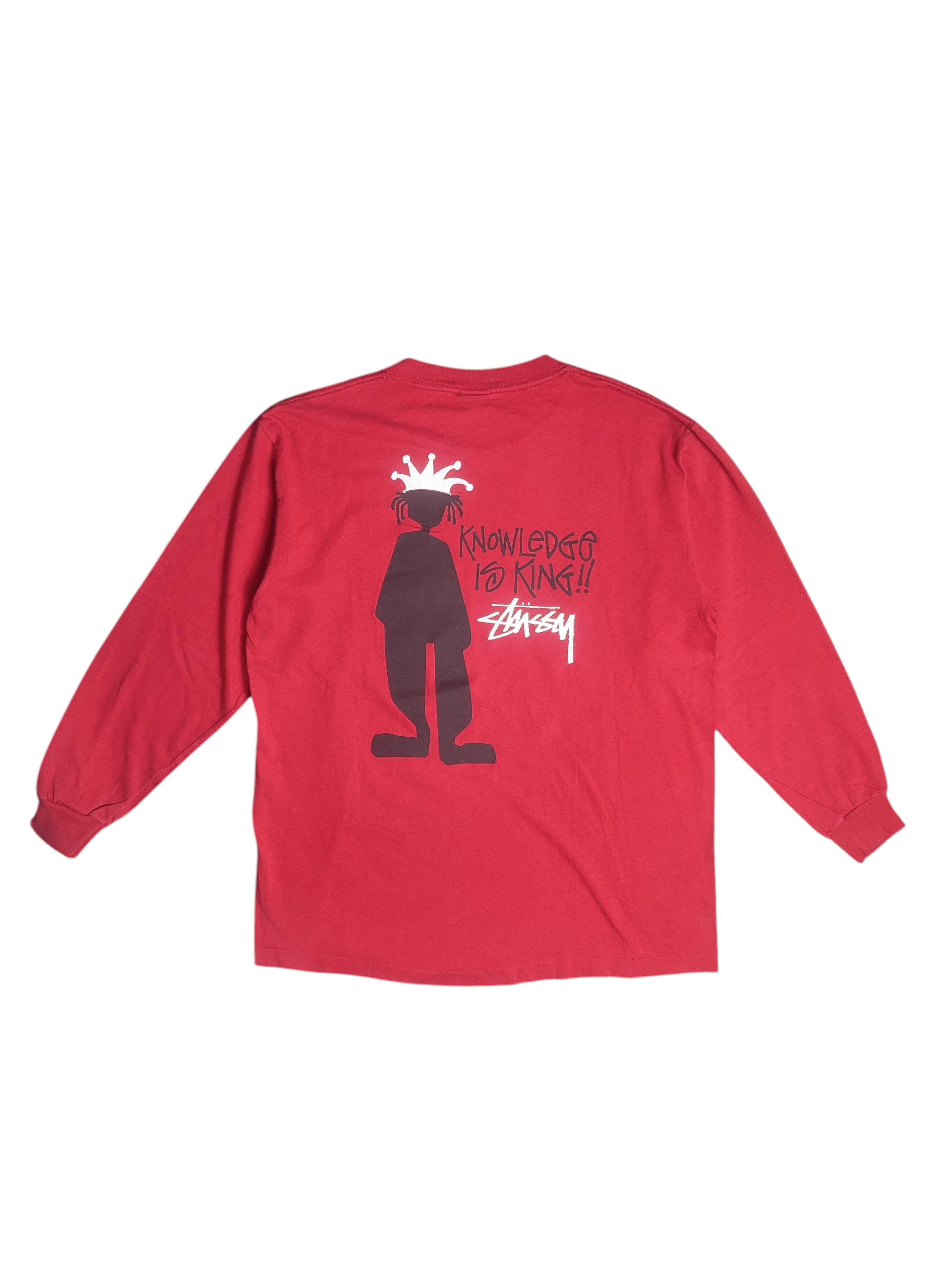 Stussy [DELETED] Stussy Knowledge Is King 1980s Vintage Tshirt Size US L / EU 52-54 / 3 - 5 Thumbnail