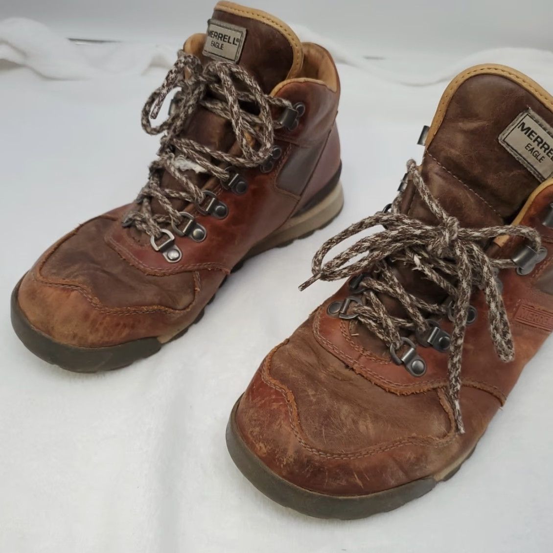 Merrell Merrell Eagle Luxe Sunned Hiking Boots Mens 7.5 Brown Leather Waterproof Ankle Shaft Suede Boots Vintage Style Size US 8 / EU 41 - 6 Thumbnail