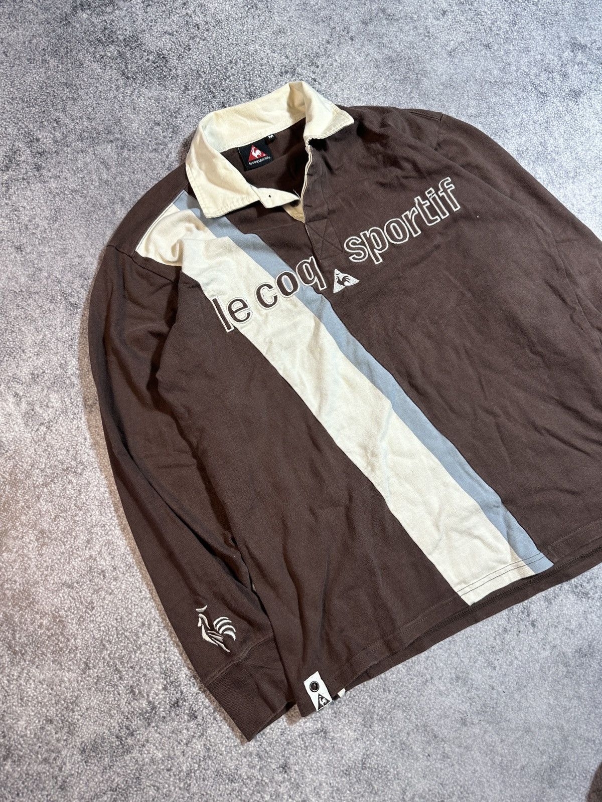 Le Coq Sportif Y2K Vintage Le Cow Sportif Logo Long Polos Streetwear USA M Size US M / EU 48-50 / 2 - 2 Thumbnail