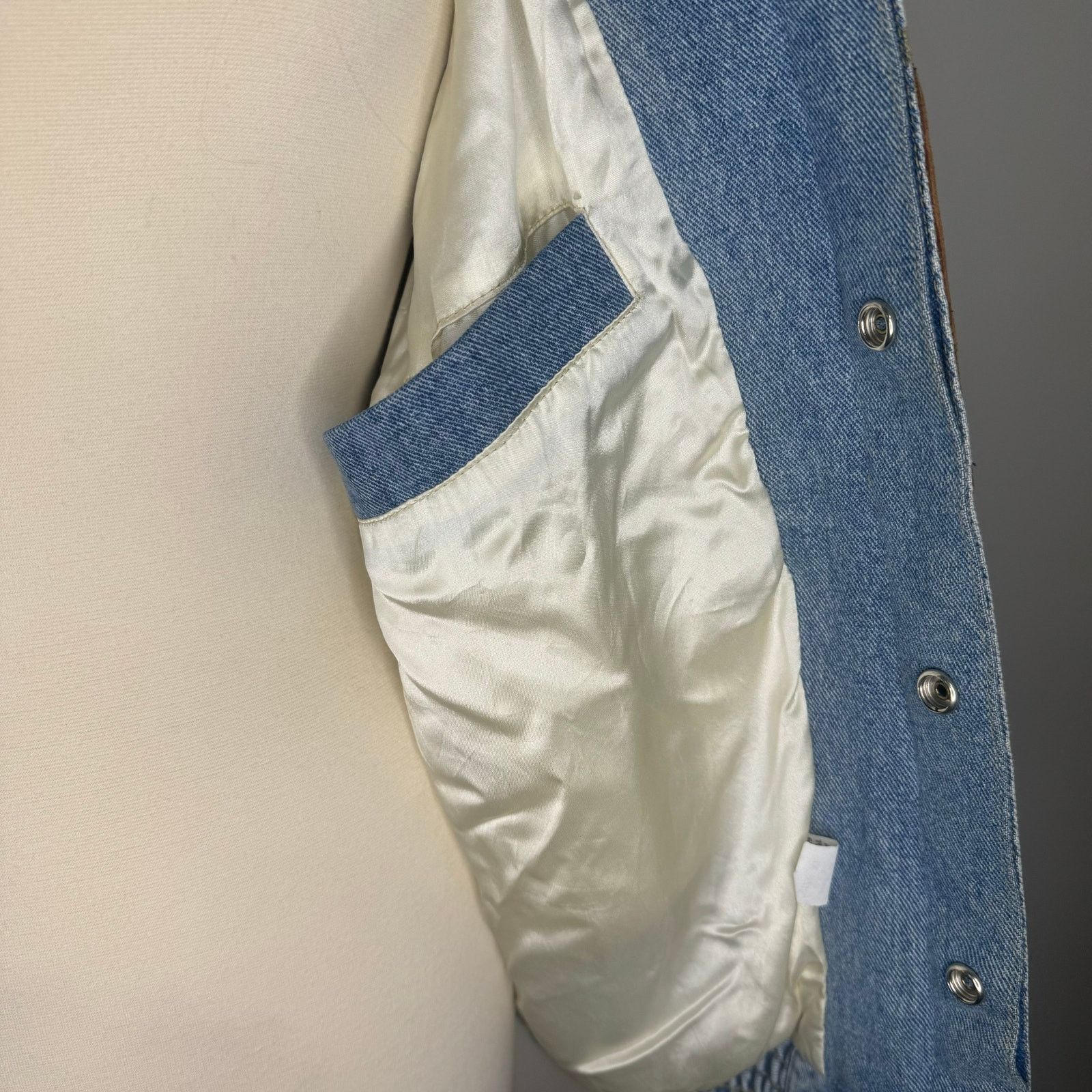 Vintage VTG 90s Smoking Joes Racing Denim & Leather Jacket Size XL Size US XL / EU 56 / 4 - 9 Thumbnail