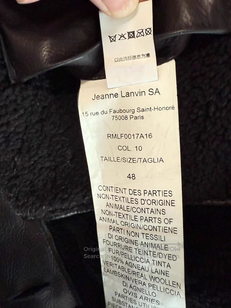 Lanvin Lanvin Long leather and fur integrated coat Size US M / EU 48-50 / 2 - 7 Thumbnail