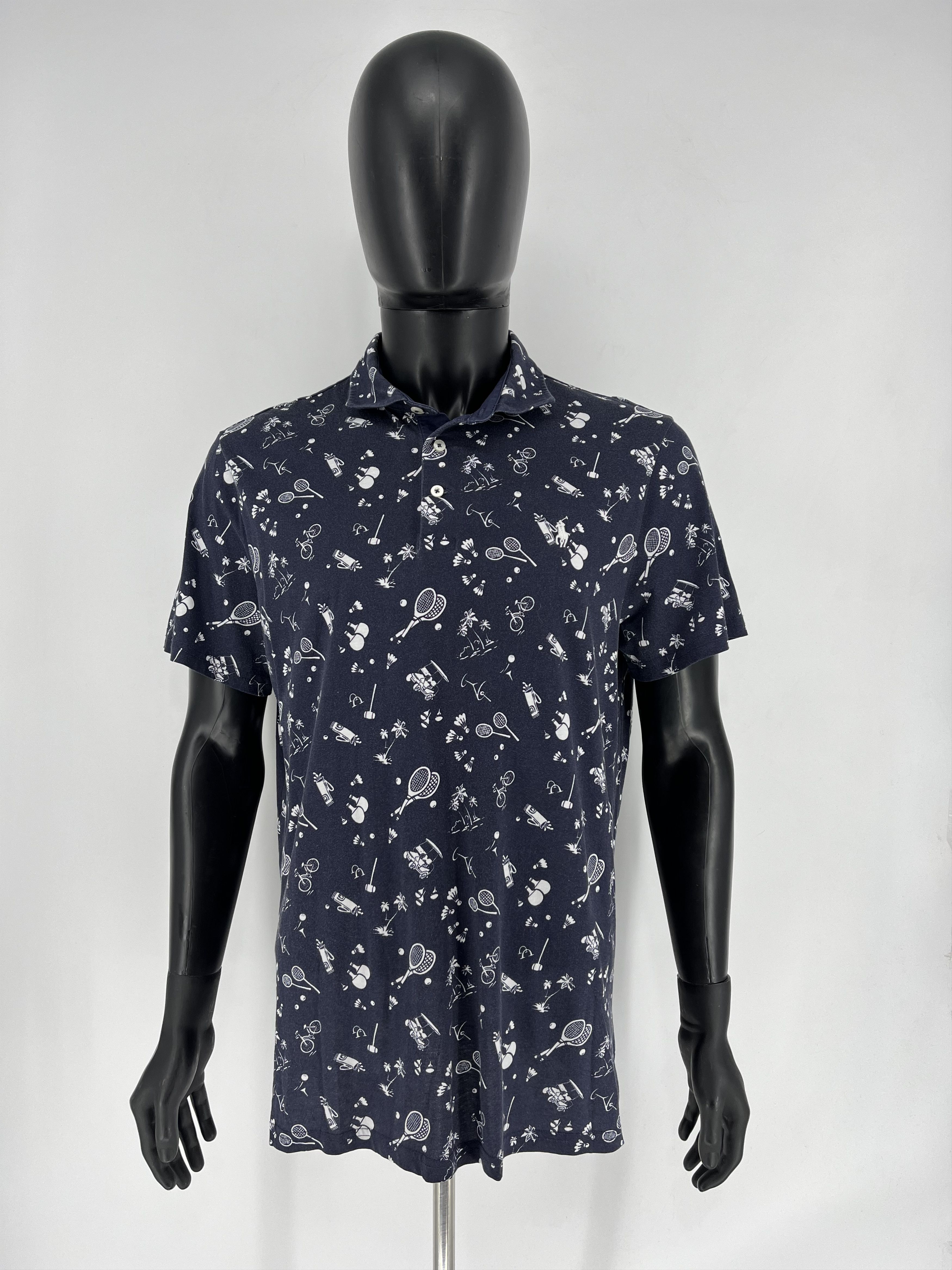Polo Ralph Lauren × Ralph Lauren × Vintage Polo Golf Ralph Lauren Printed Pima Jersey Polo Weekend Size US L / EU 52-54 / 3 - 2 Thumbnail