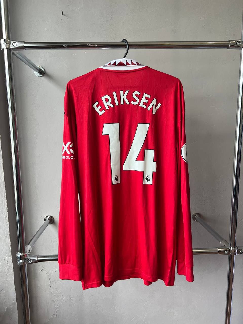 Adidas 2022/23 MANCHESTER UNITED #14 ERIKSEN HOME SOCCER JERSEY L Size US L / EU 52-54 / 3 - 12 Thumbnail