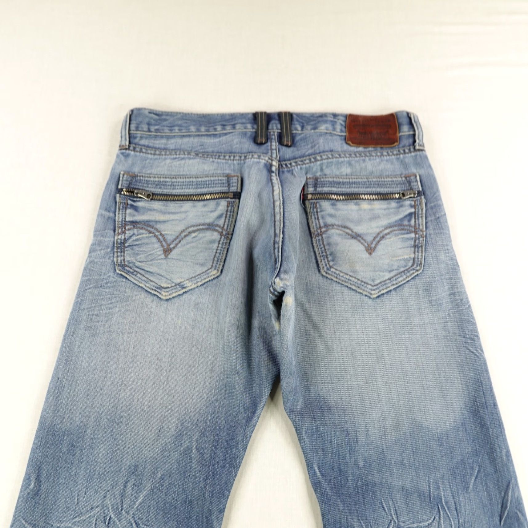 Levi's Levis 514 Jeans Mens 34x30 Blue Slim Straight Distressed Denim Size US 34 / EU 50 - 6 Thumbnail